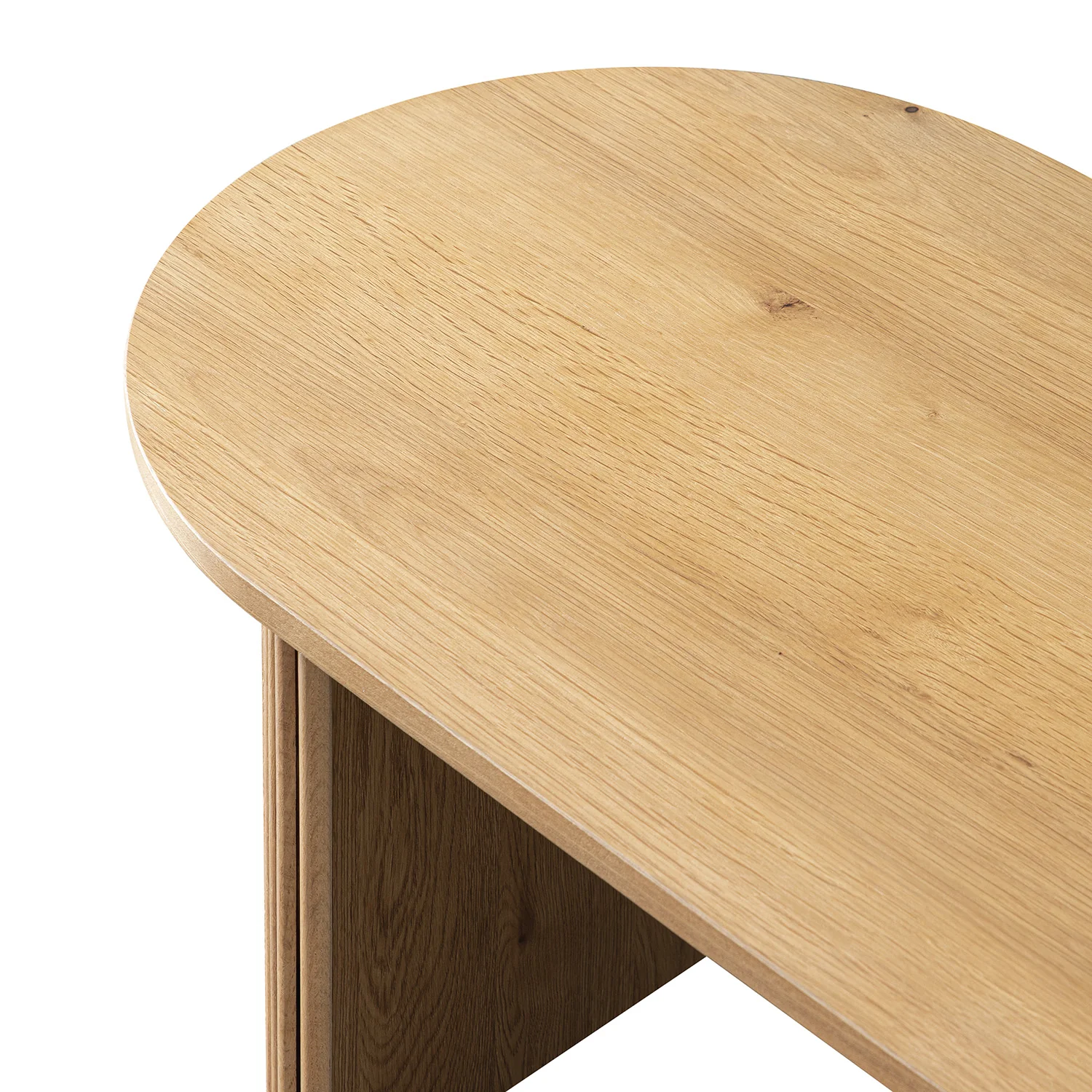 Maru Oval Coffee Table, Oak - Image 13