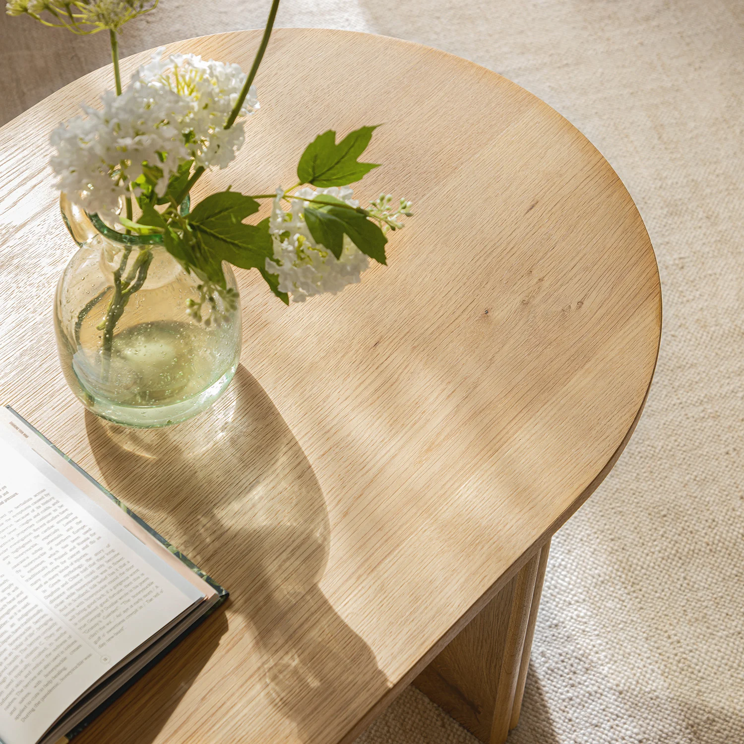 Maru Oval Coffee Table, Oak - Image 6