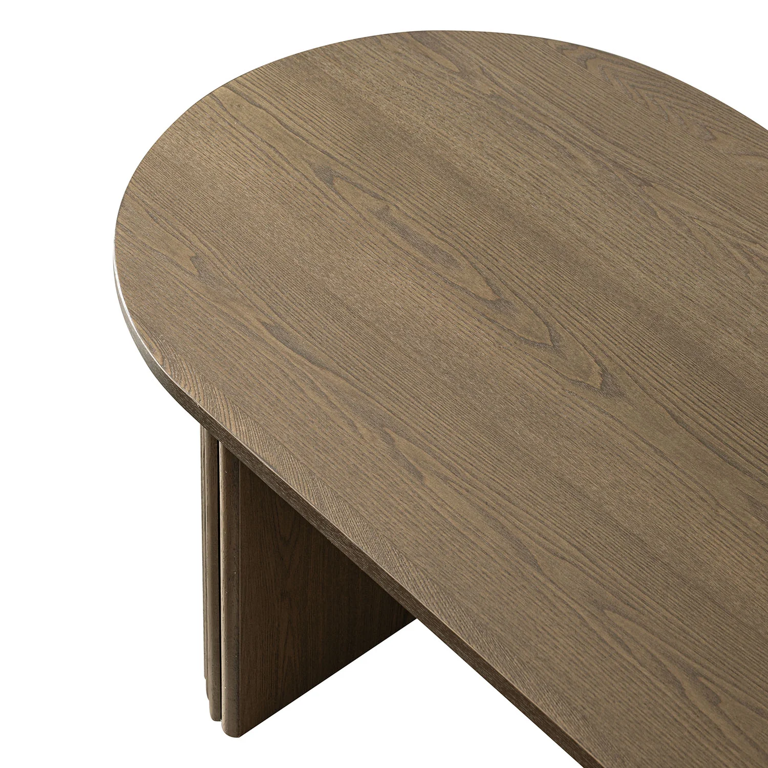 Maru Oval Coffee Table, Silver Oak - Image 13