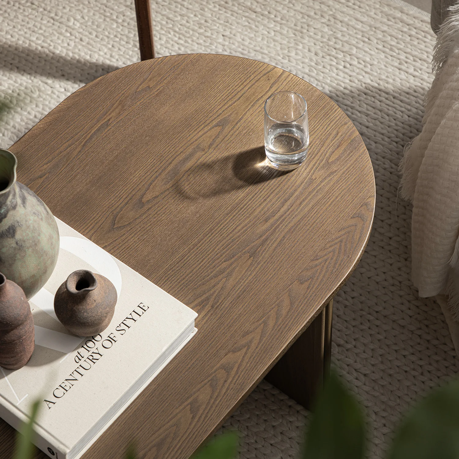 Maru Oval Coffee Table, Silver Oak - Image 5