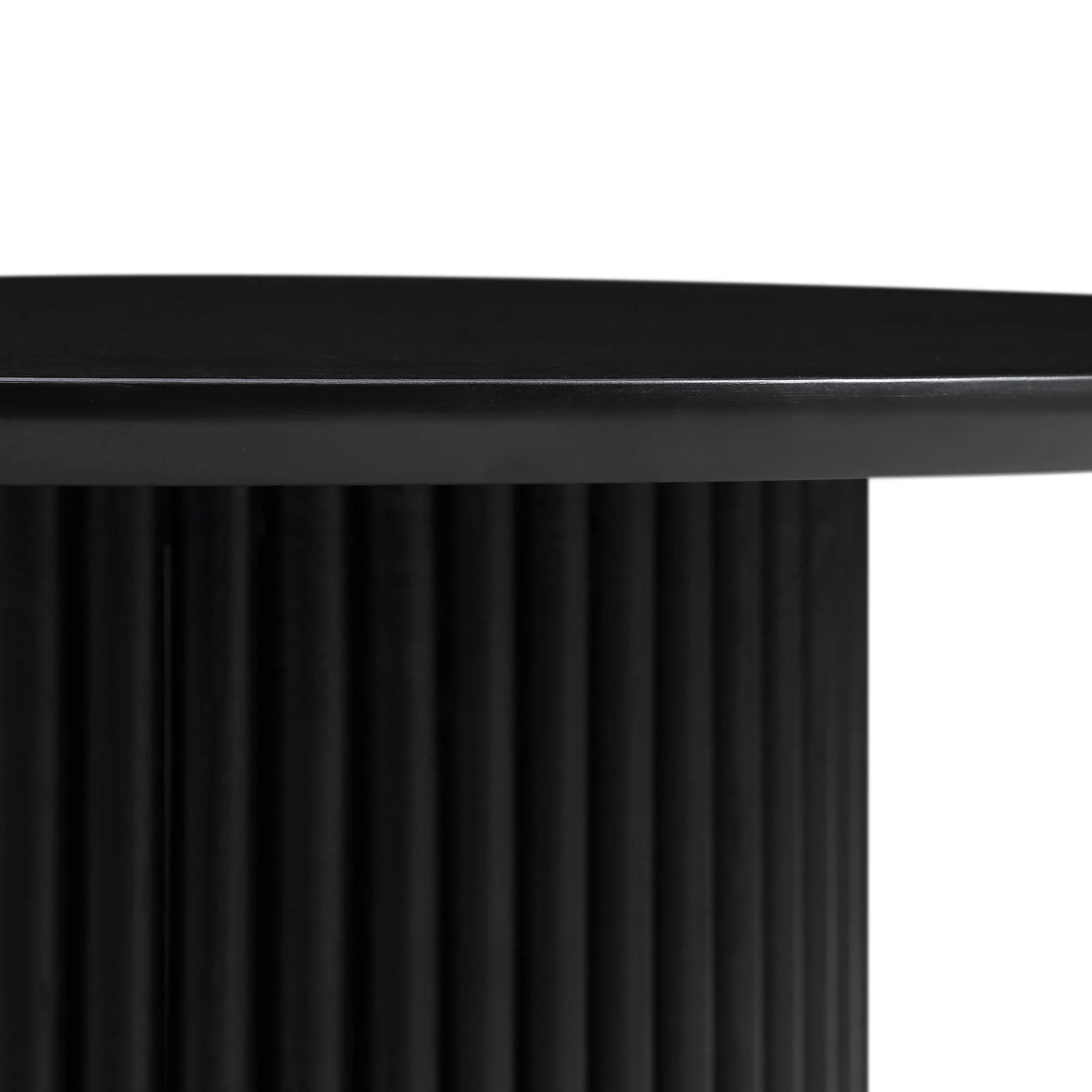 Maru Round Oak Pedestal Coffee Table, Black - Image 6