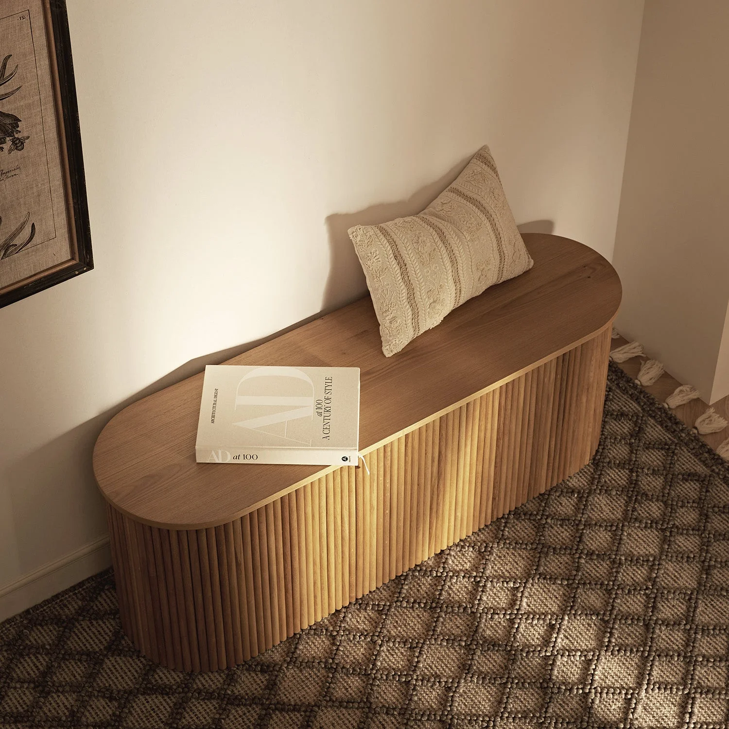 Maru Storage Ottoman Bench, Oak - Image 3