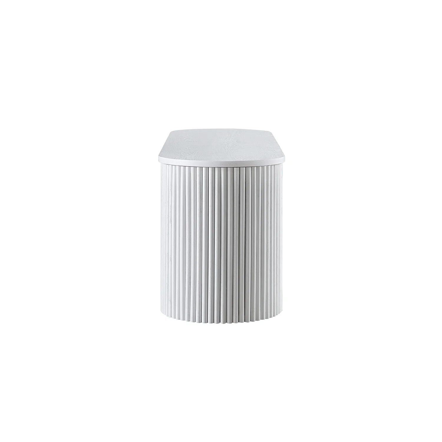 Maru Storage Ottoman Bench, Washed White - Image 6