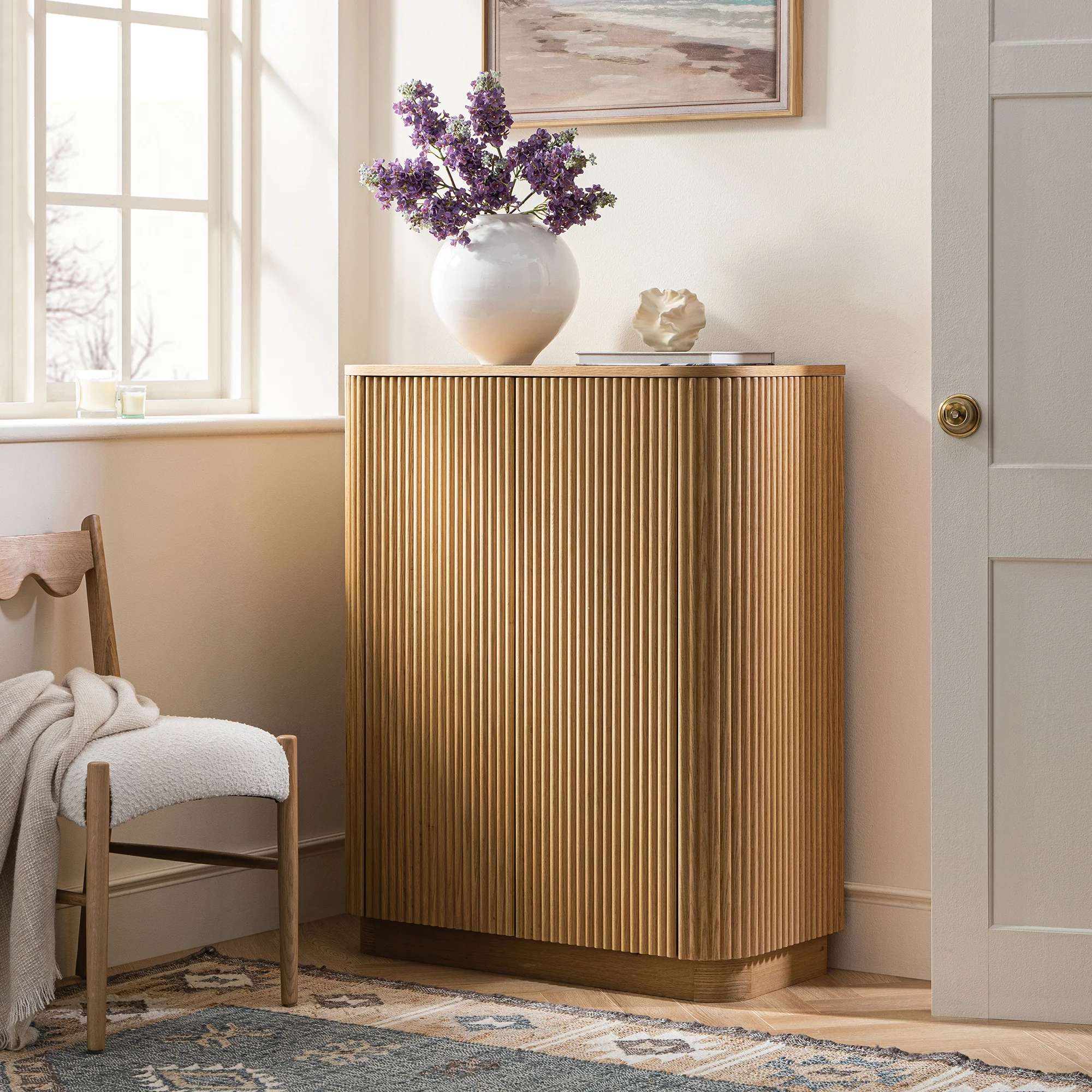 Maru Tall Cabinet, Oak - Image 2
