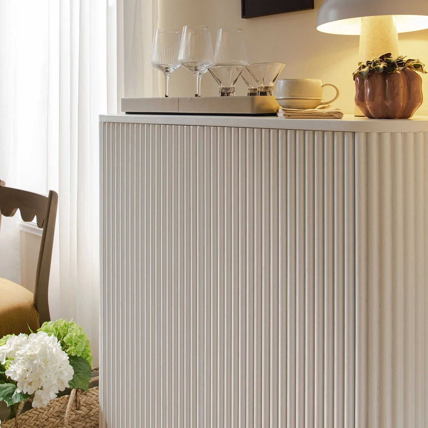 Maru Tall Cabinet, Washed White - Image 4