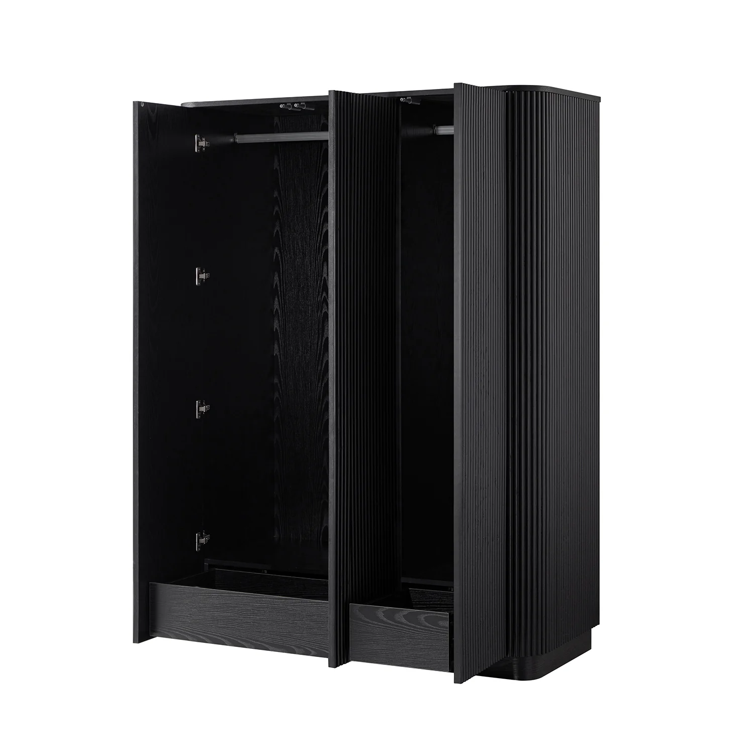 Maru Triple Wardrobe, Black - Image 11