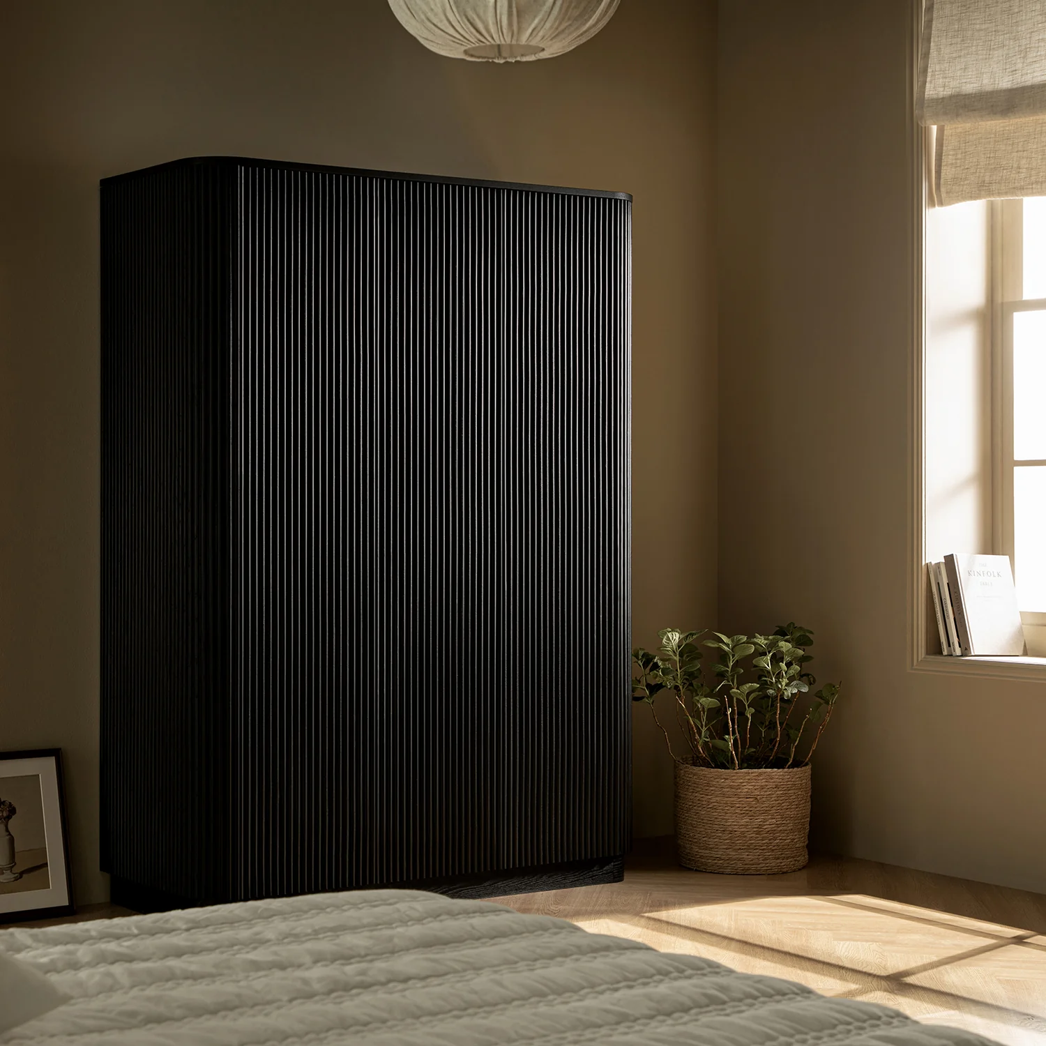 Maru Triple Wardrobe, Black - Image 2