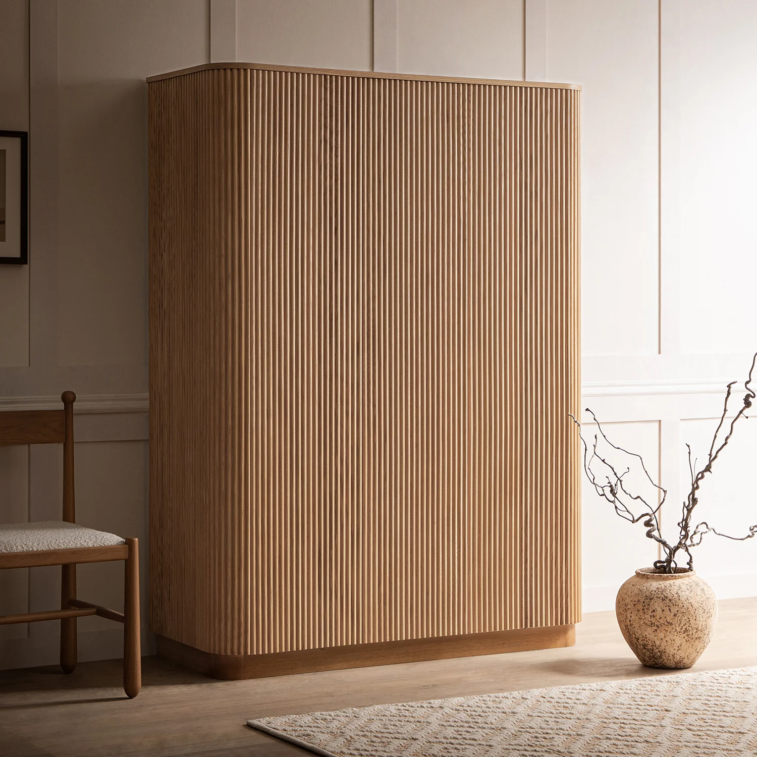 Maru Triple Wardrobe, Oak - Image 3