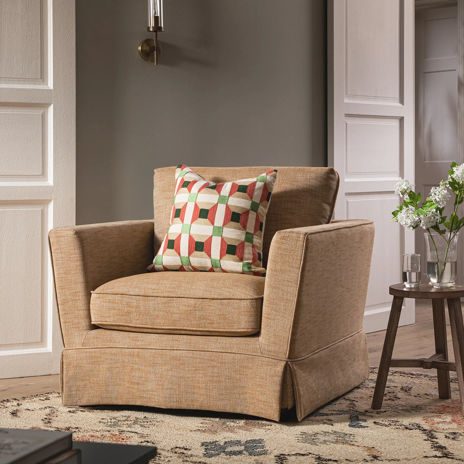 Matalya Kilim Handwoven Wool & Jute Cream Rug - Image 2