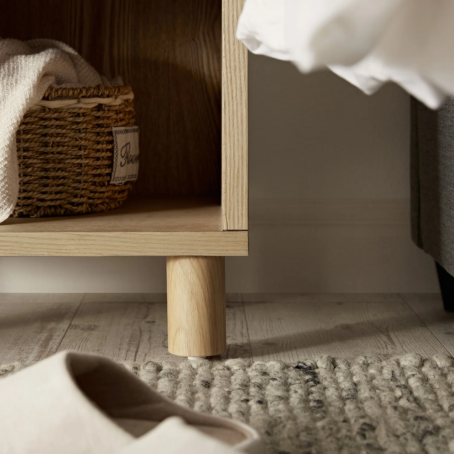 Maude 1 Drawer Bedside Table, Natural Ash - Image 5