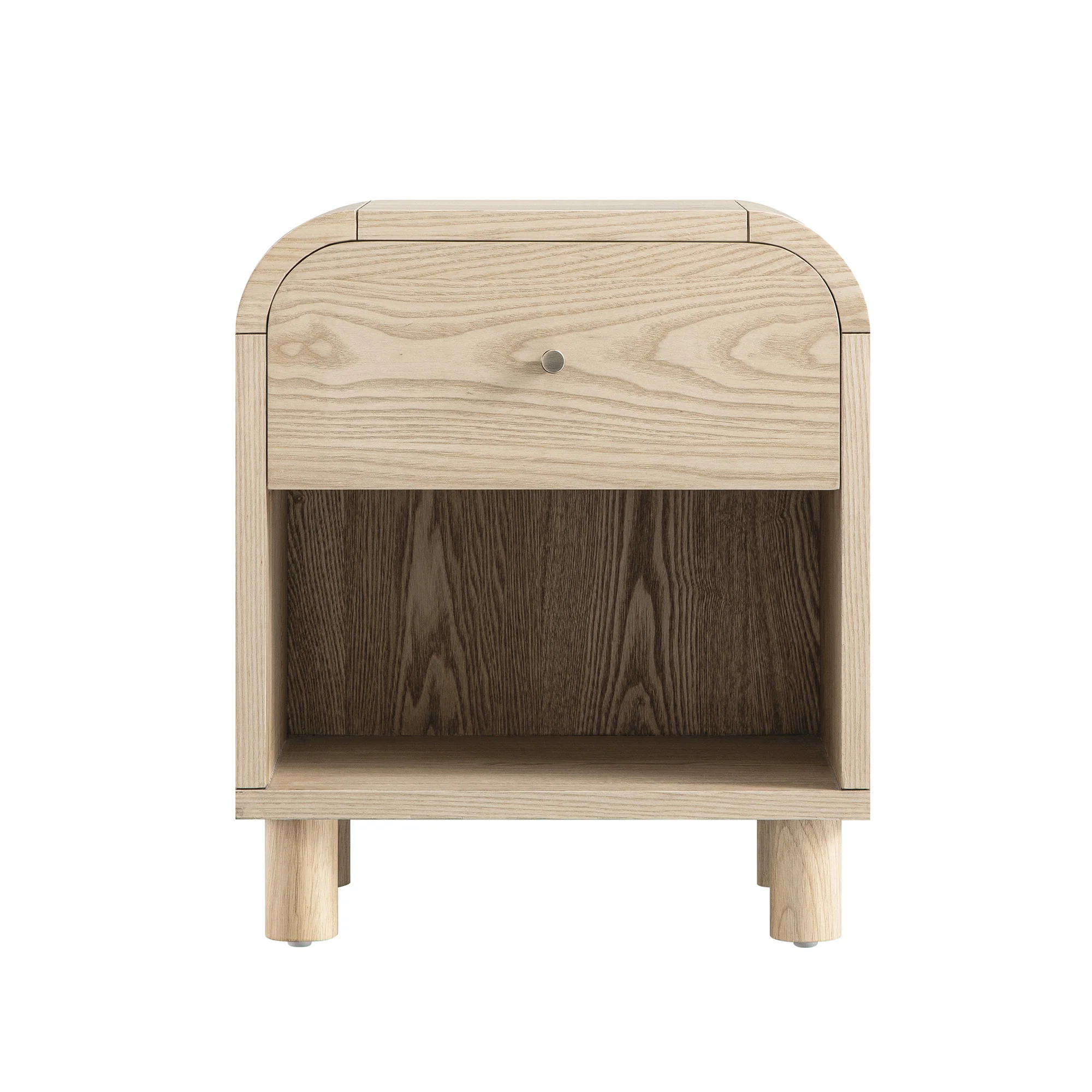Maude 1 Drawer Bedside Table, Natural Ash - Image 6