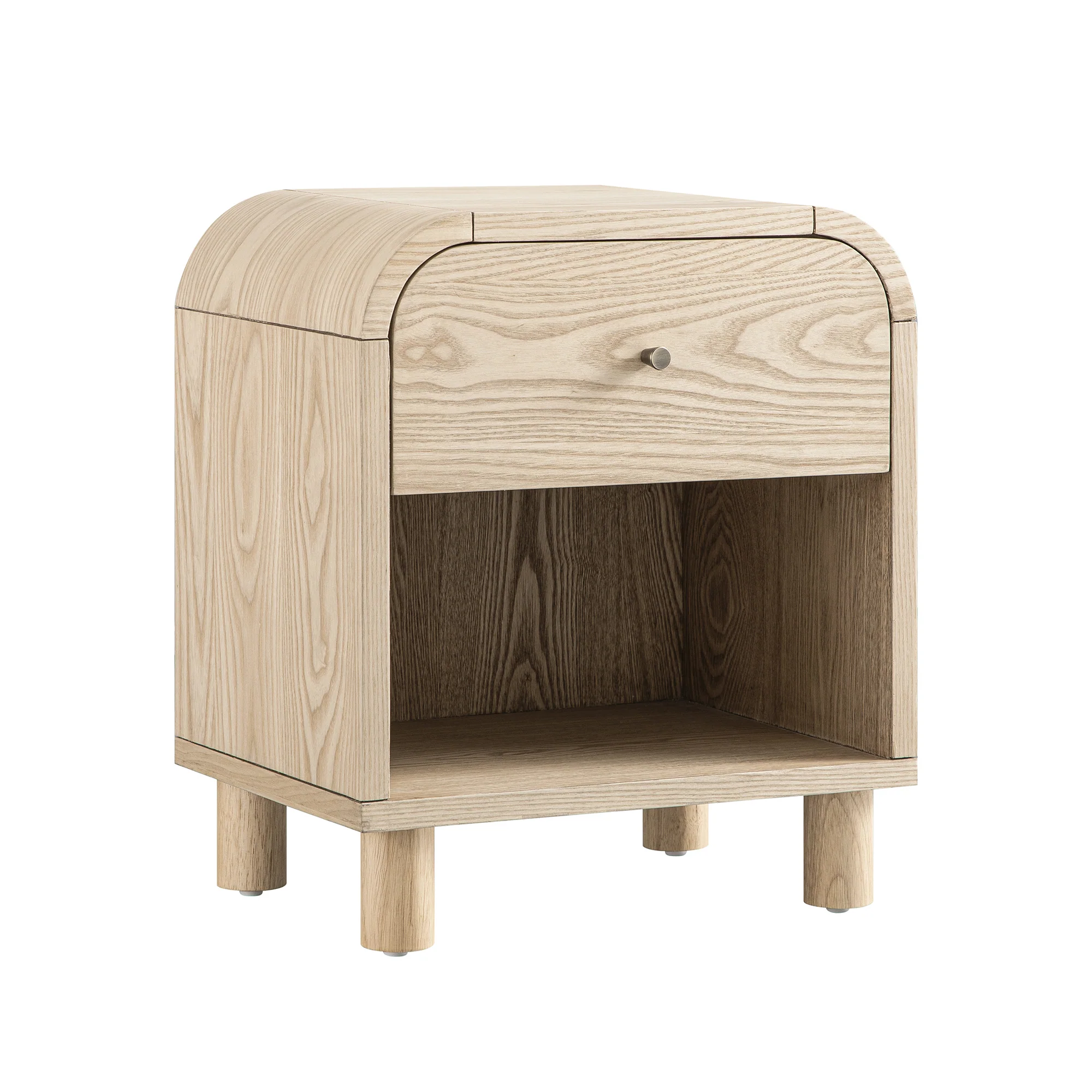 Maude 1 Drawer Bedside Table, Natural Ash - Image 7