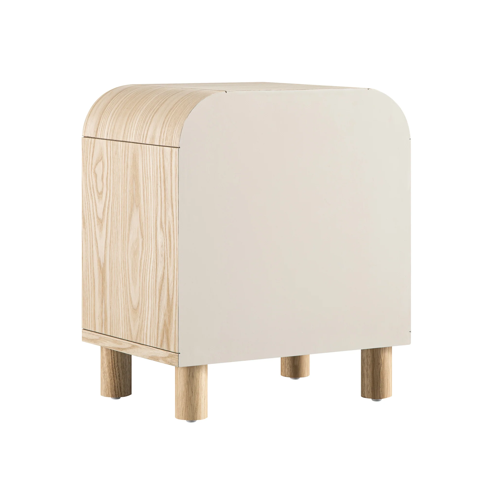 Maude 1 Drawer Bedside Table, Natural Ash with Raffia - Image 11