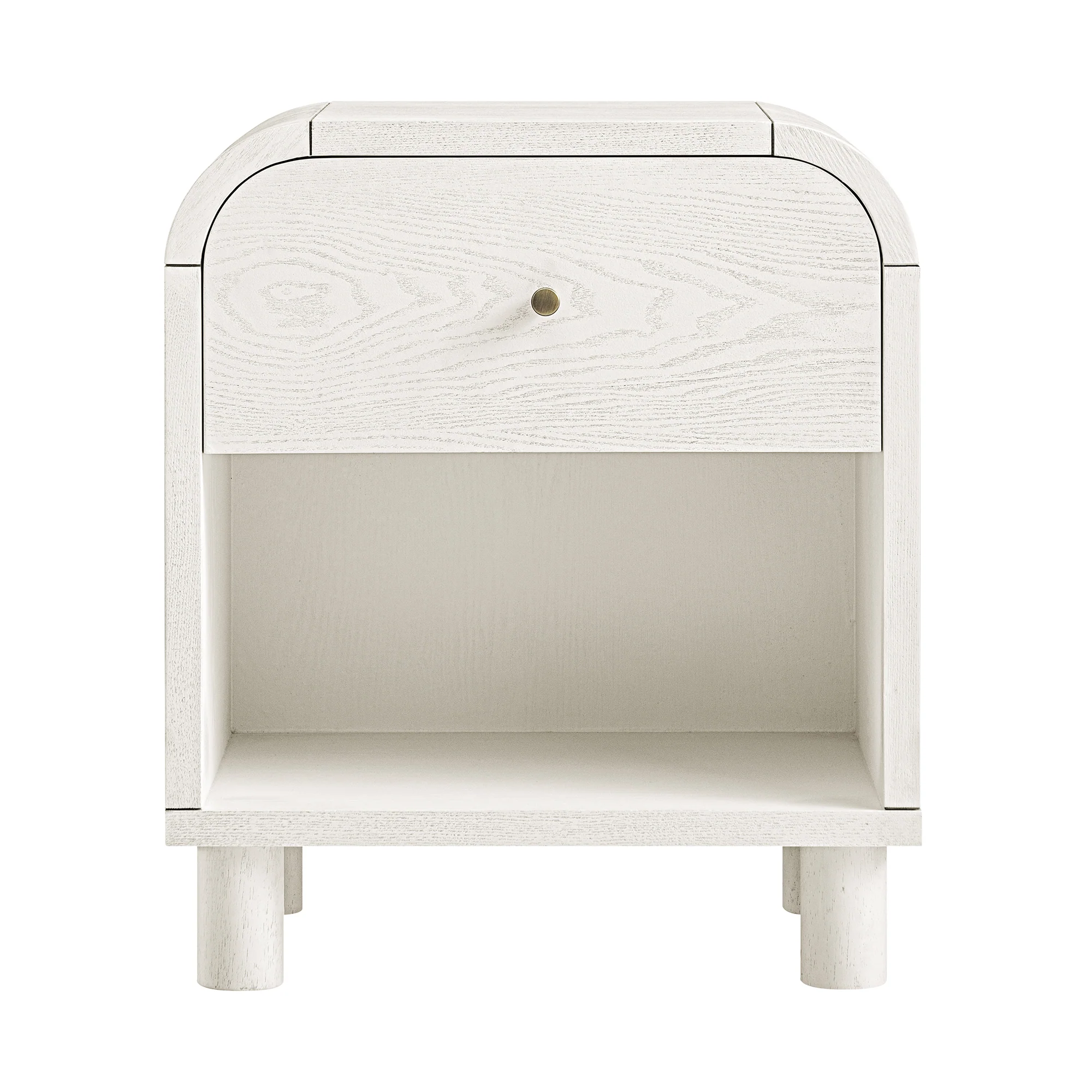Maude 1 Drawer Bedside Table, Washed White Ash - Image 6