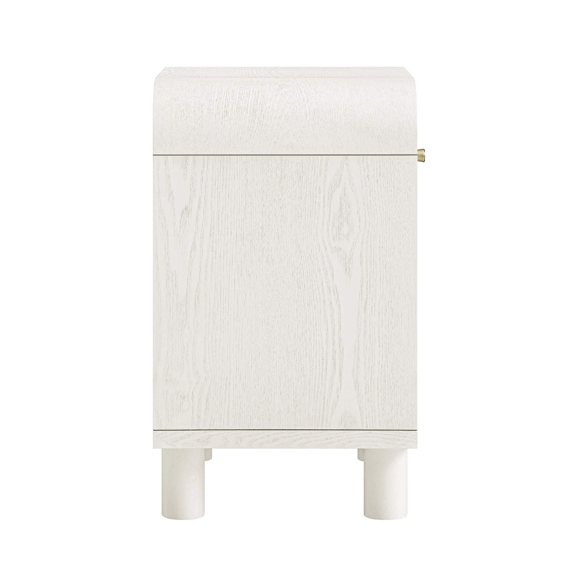 Maude 1 Drawer Bedside Table, Washed White Ash with Raffia - Image 10