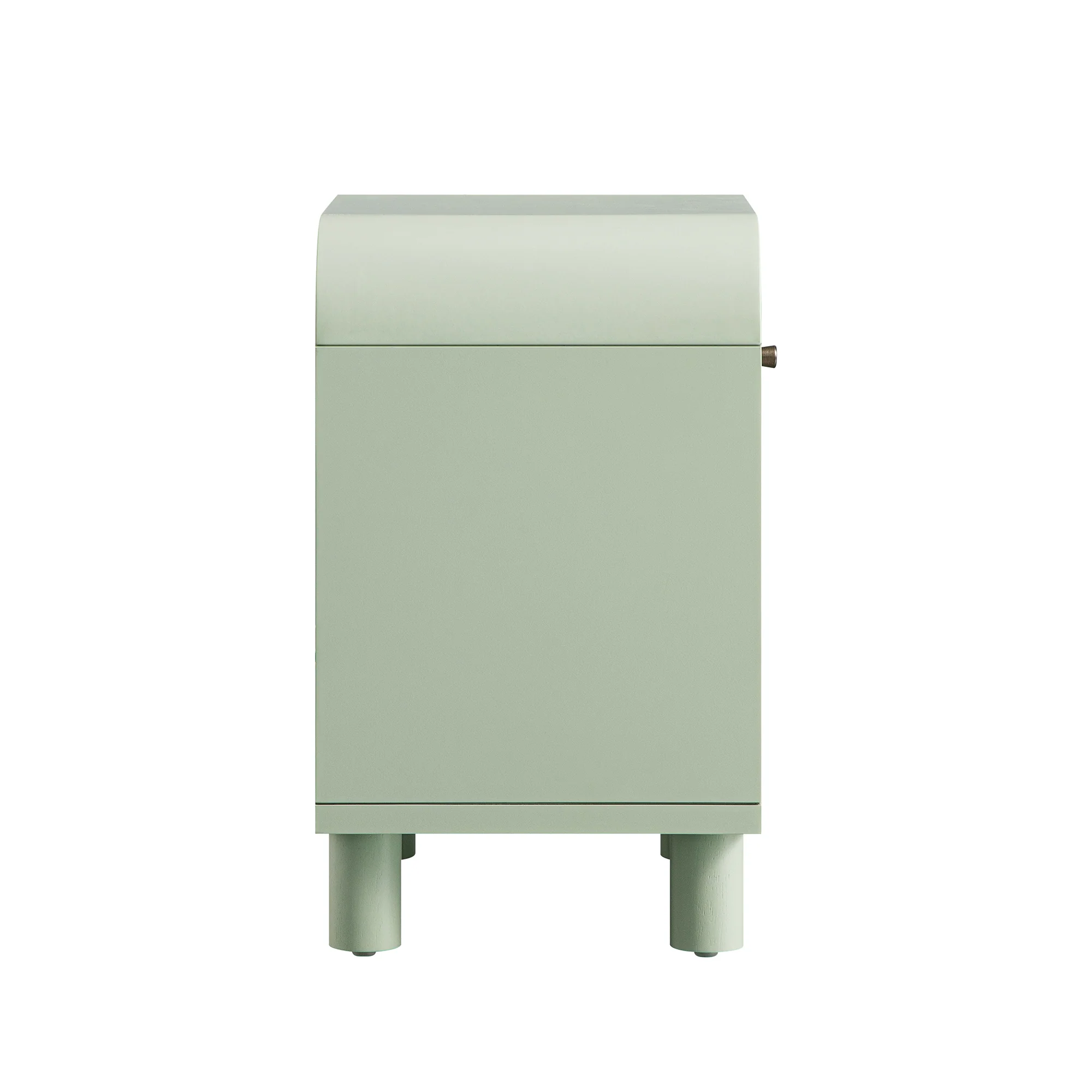 Maude 2 Drawer Bedside Table, Muted Pistachio Ash with Raffia - Image 10