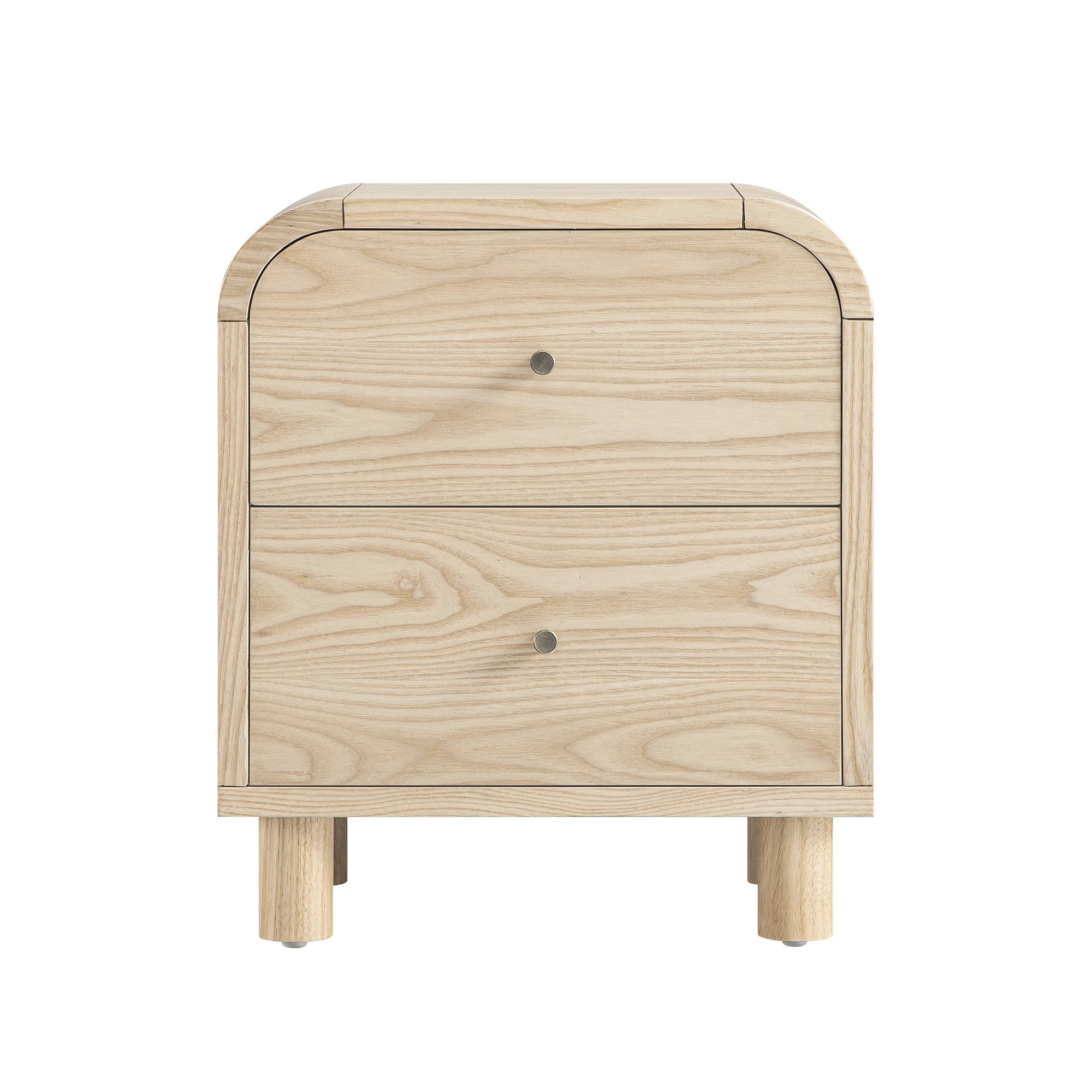 Maude 2 Drawer Bedside Table, Natural Ash - Image 6