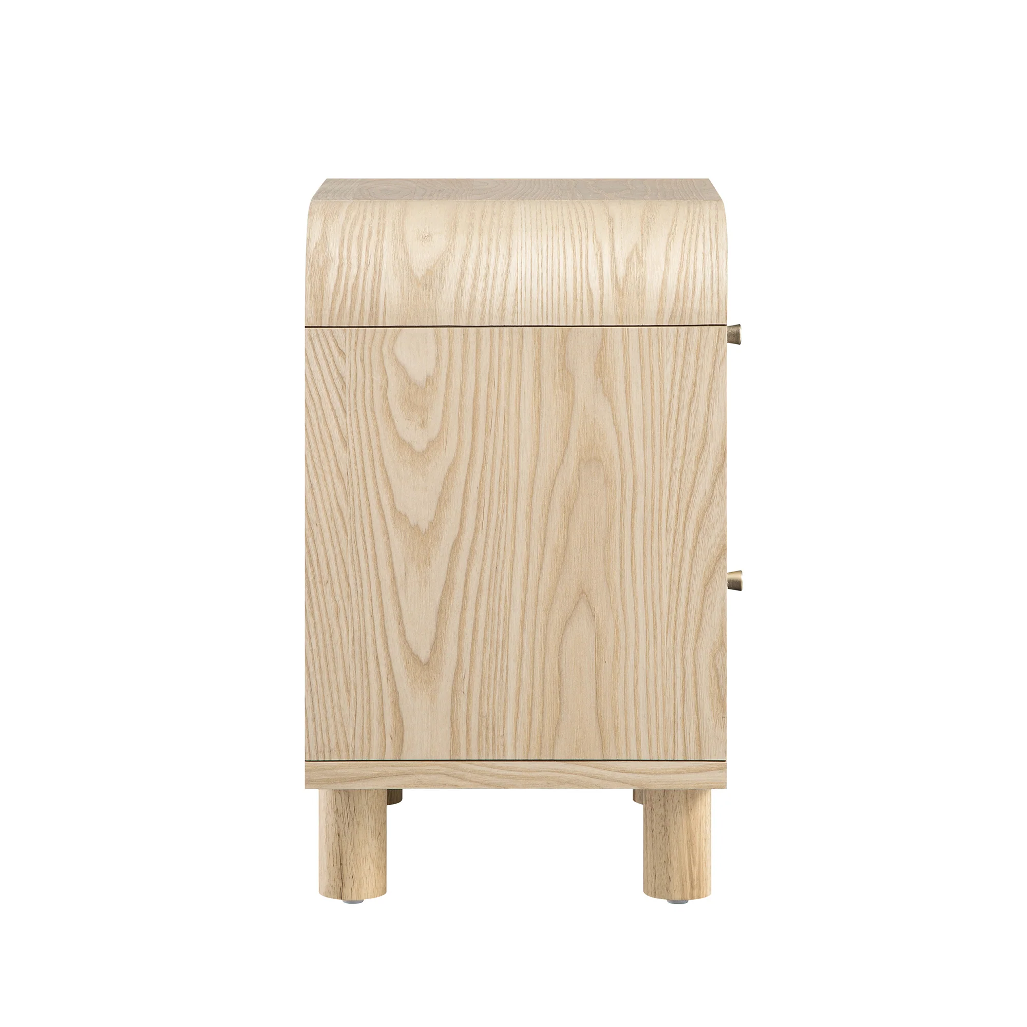 Maude 2 Drawer Bedside Table, Natural Ash with Raffia - Image 8