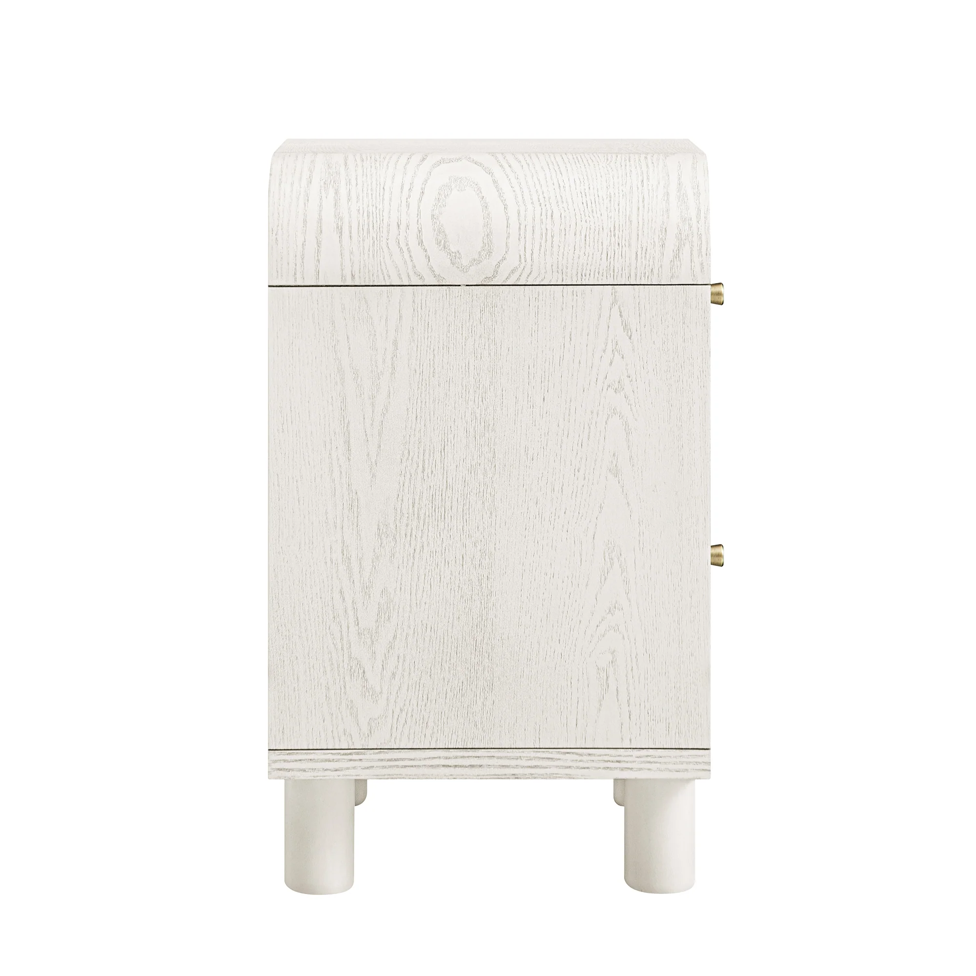 Maude 2 Drawer Bedside Table, Washed White Ash - Image 10
