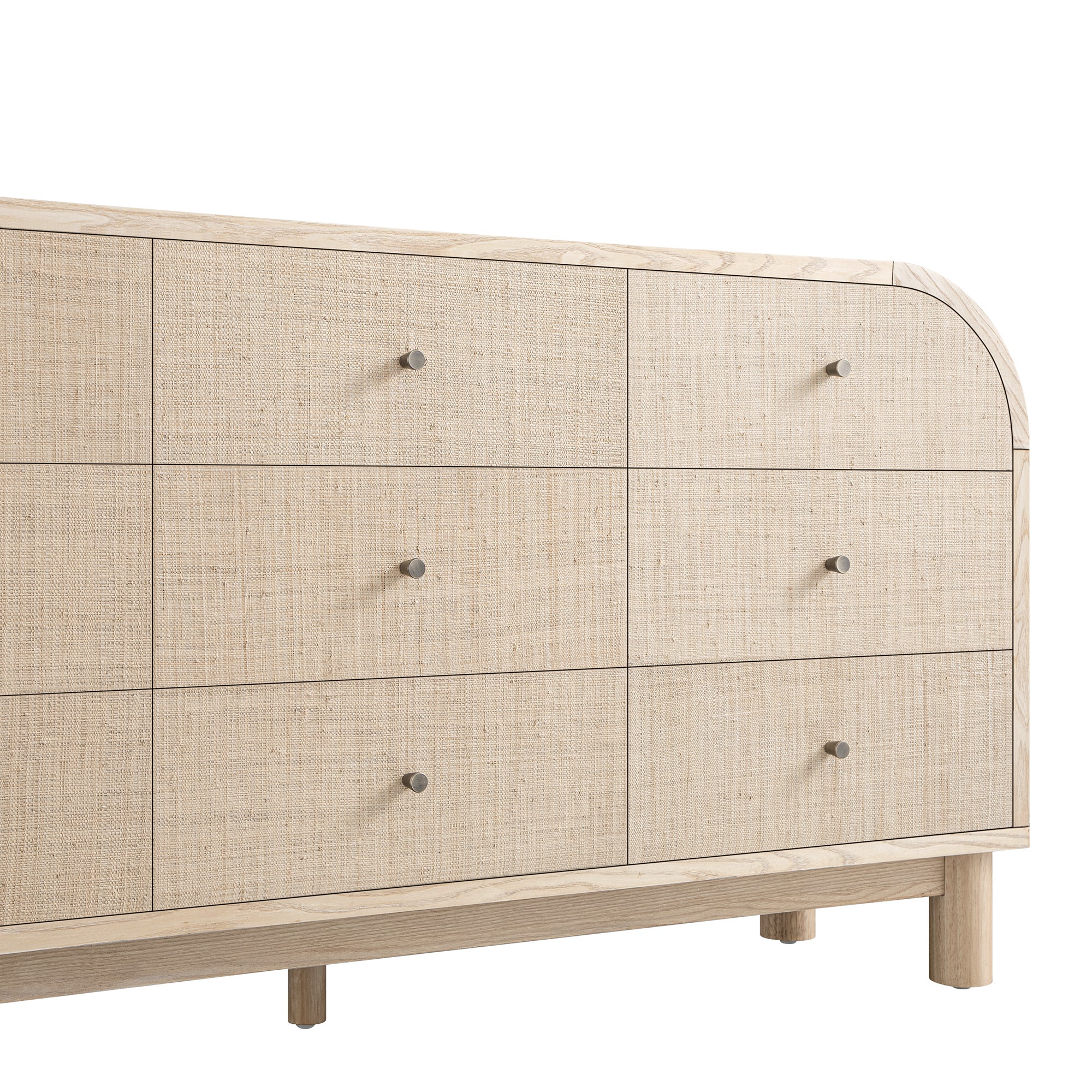 Maude 9 Drawer Chest, Natural Ash with Raffia - Image 12