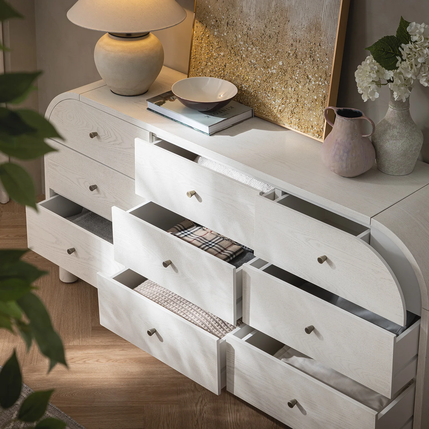 Maude 9 Drawer Chest, Washed White Ash - Image 3