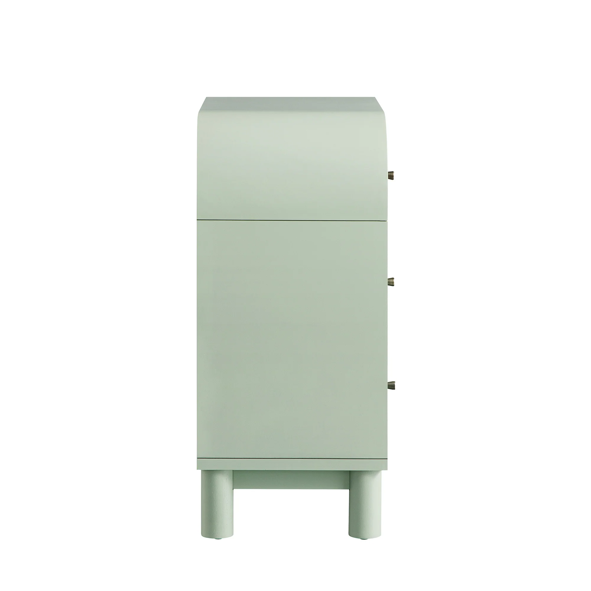 Maude Chest of 3 Drawers, Muted Pistachio Ash with Raffia - Image 10