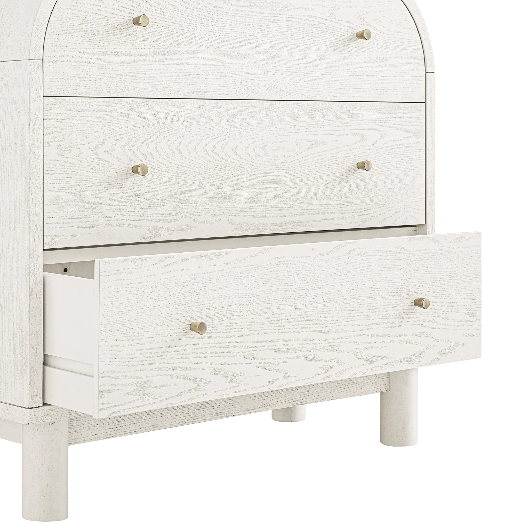 Maude Chest of 3 Drawers, Washed White Ash - Image 12