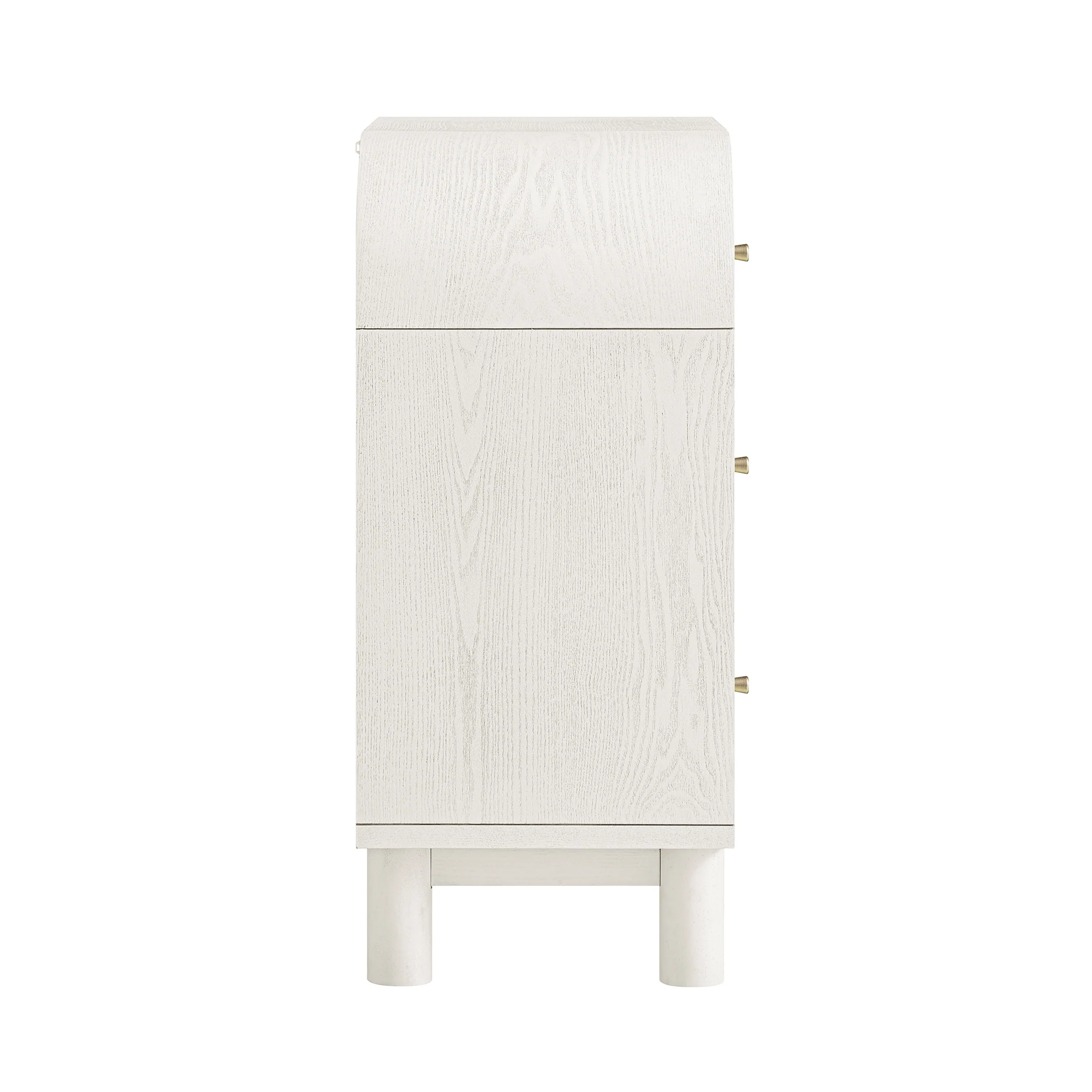 Maude Chest of 3 Drawers, Washed White Ash with Raffia - Image 10