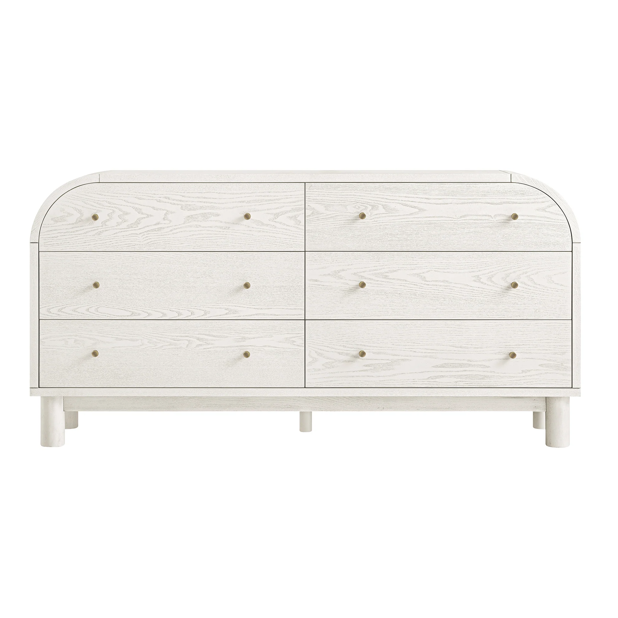 Maude Chest of 6 Drawers, Washed White Ash - Image 6