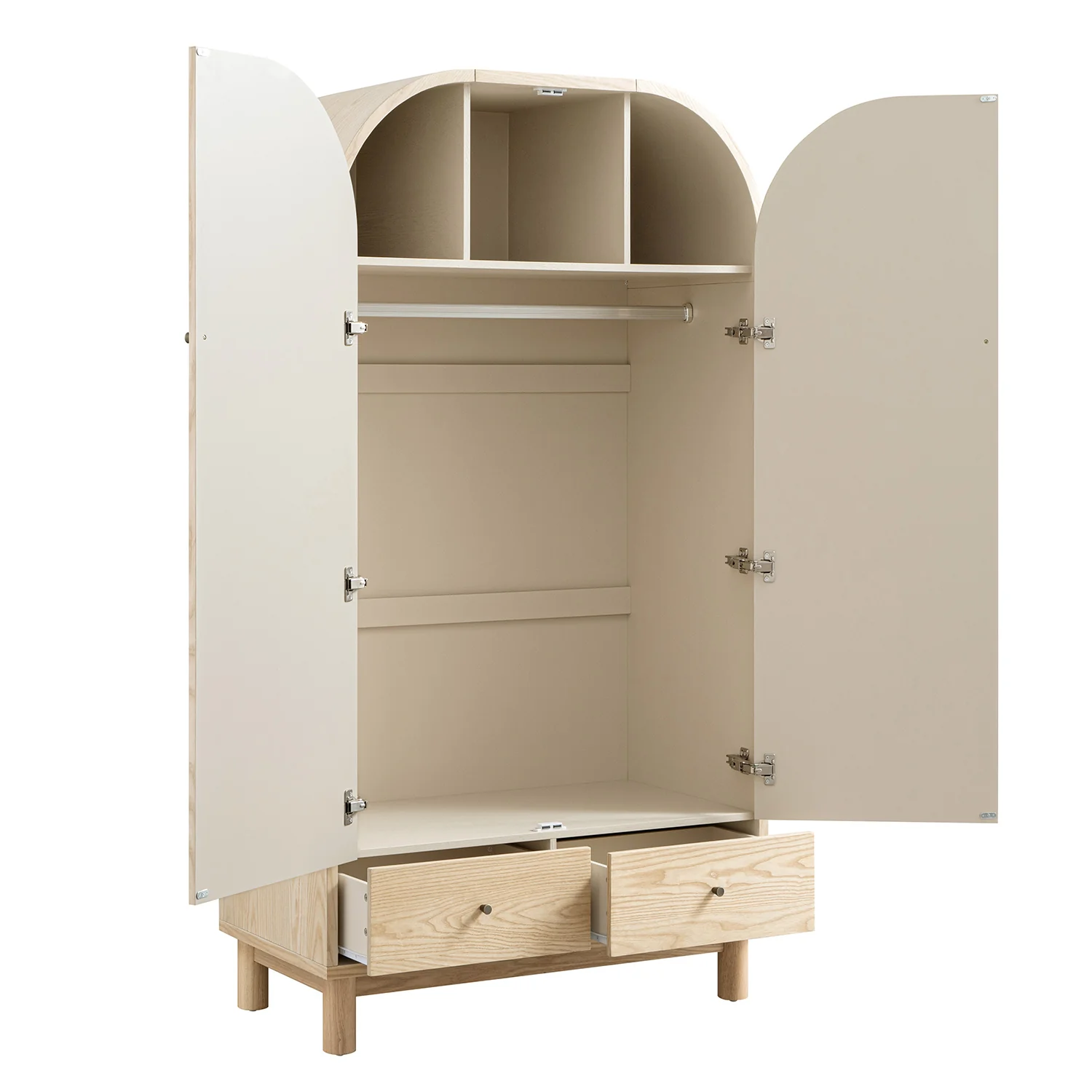 Maude Double Wardrobe, Natural Ash - Image 11