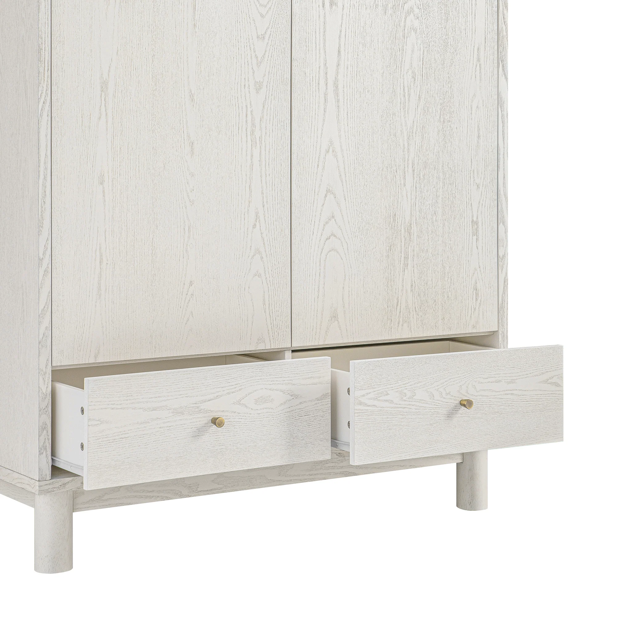Maude Double Wardrobe, Washed White Ash - Image 16
