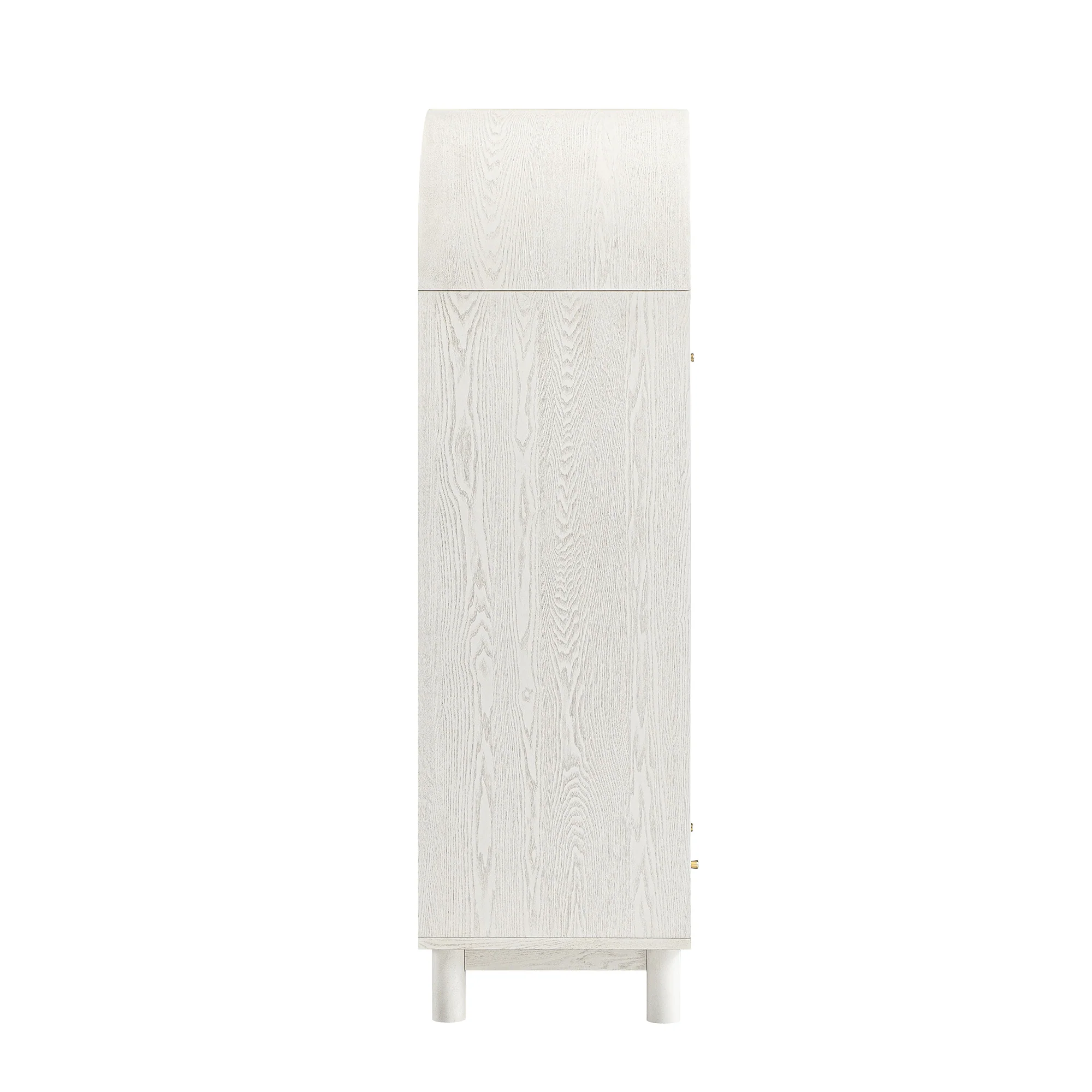 Maude Double Wardrobe, Washed White Ash with Raffia - Image 15