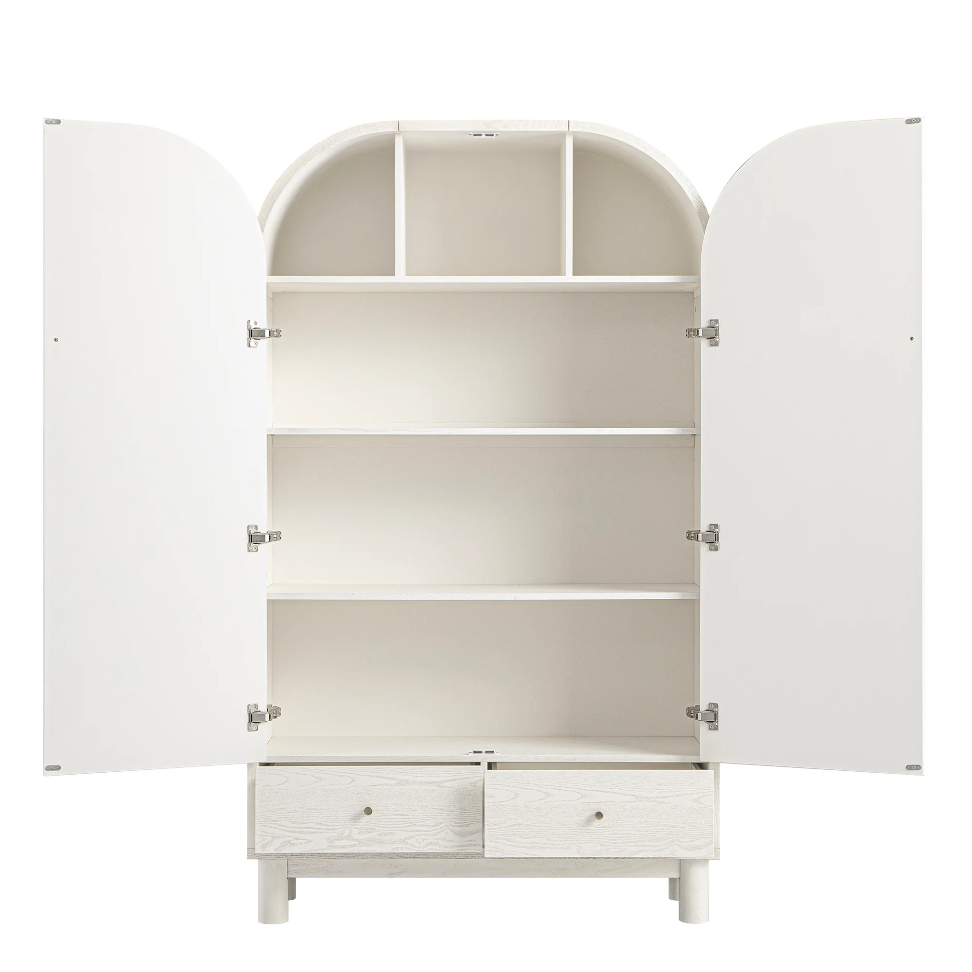 Maude Large Storage Cabinet, Washed White Ash - Image 10