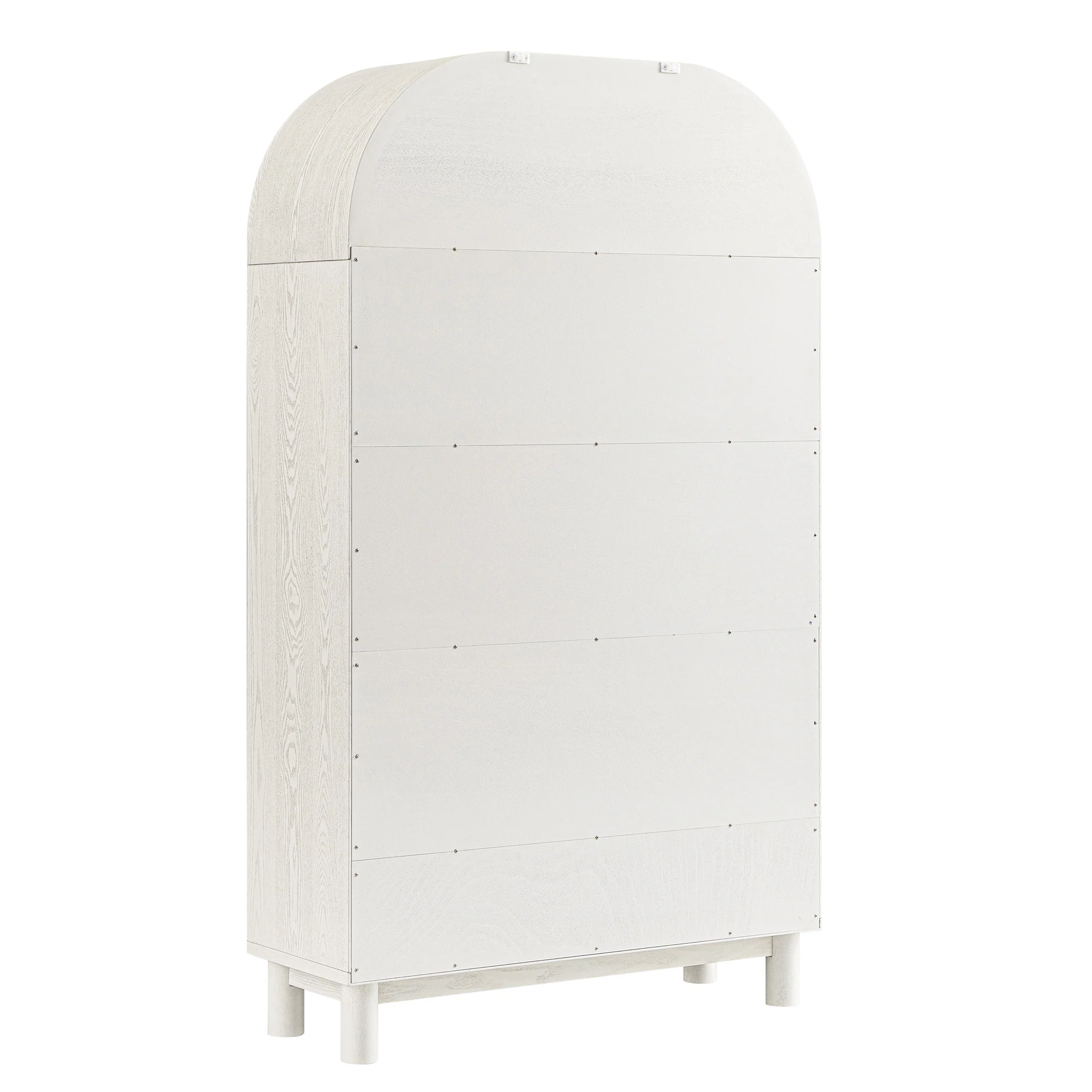 Maude Large Storage Cabinet, Washed White Ash with Raffia - Image 13