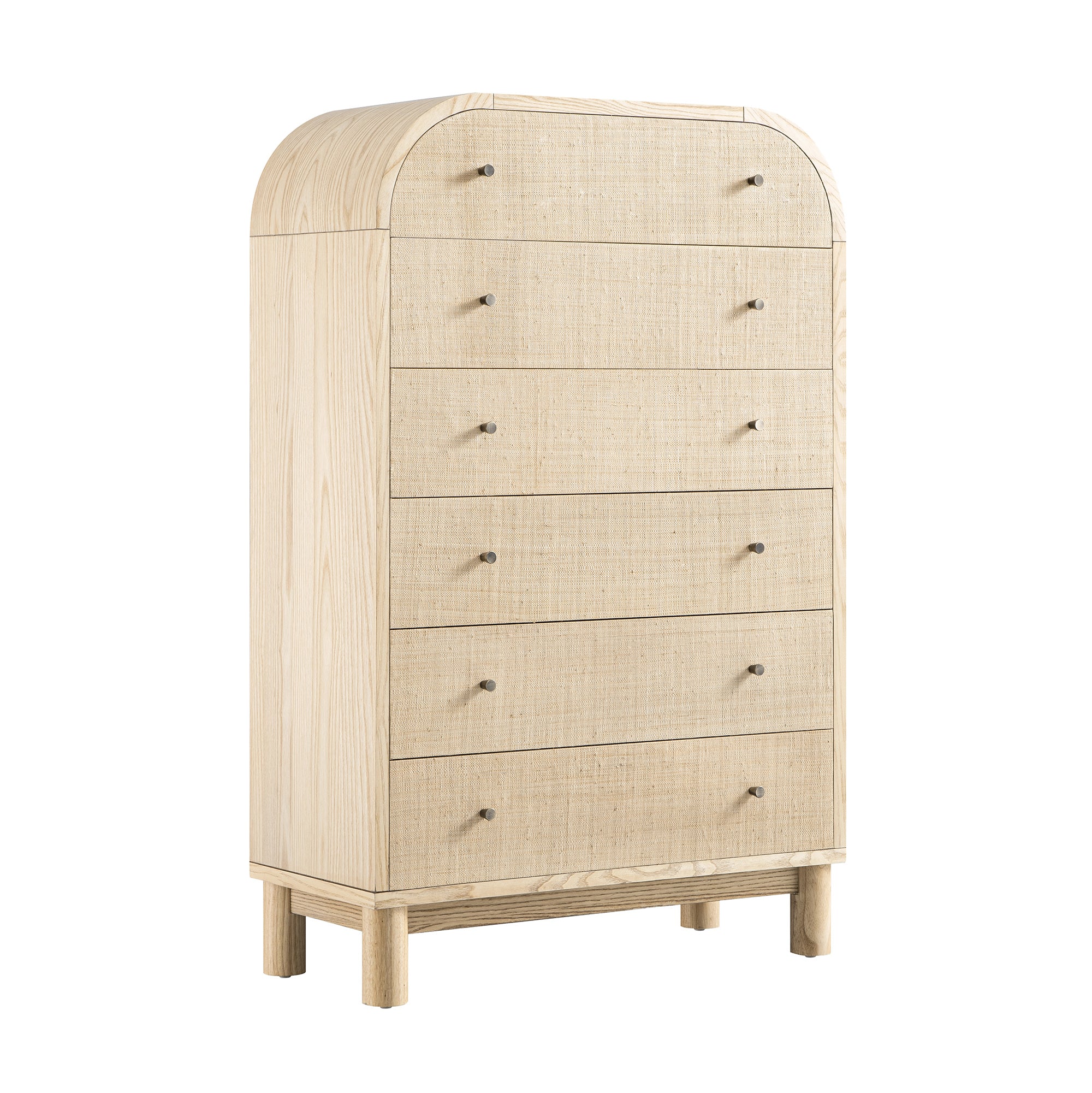 Maude Tall Chest, Natural Ash with Raffia - Image 8