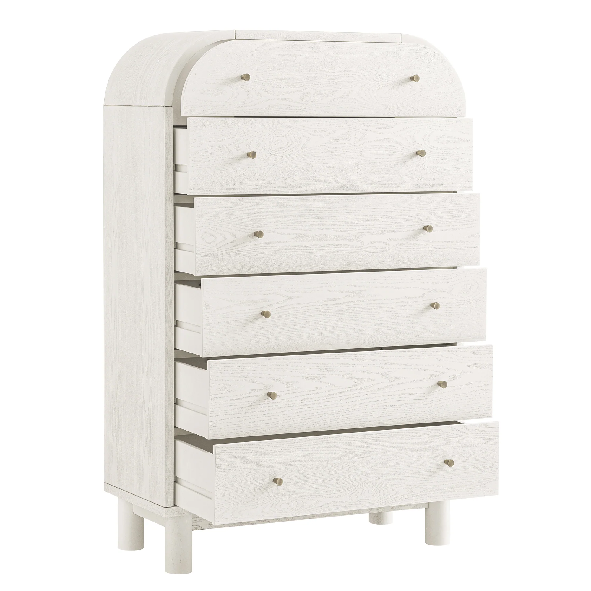 Maude Tall Chest, Washed White Ash - Image 11