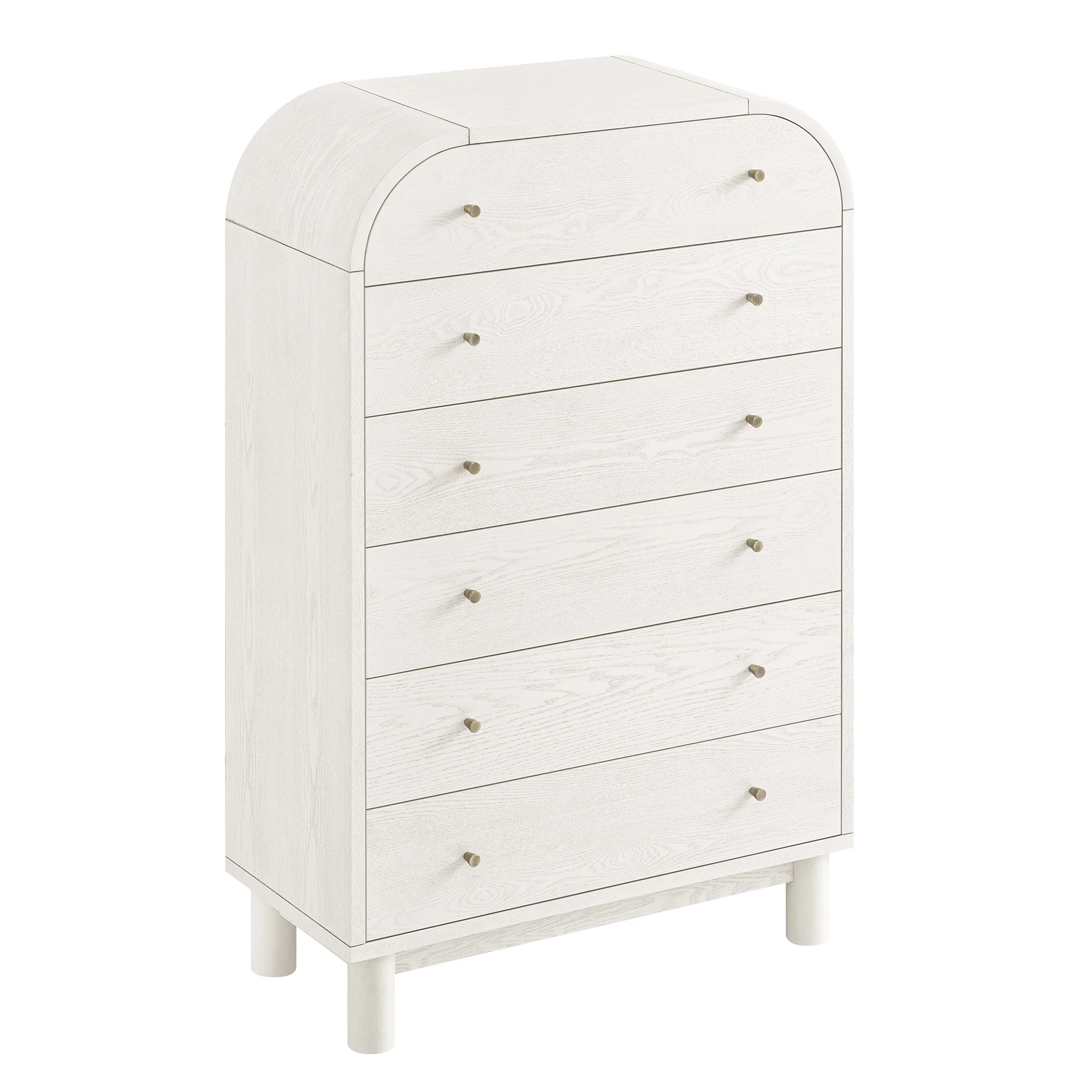 Maude Tall Chest, Washed White Ash - Image 12