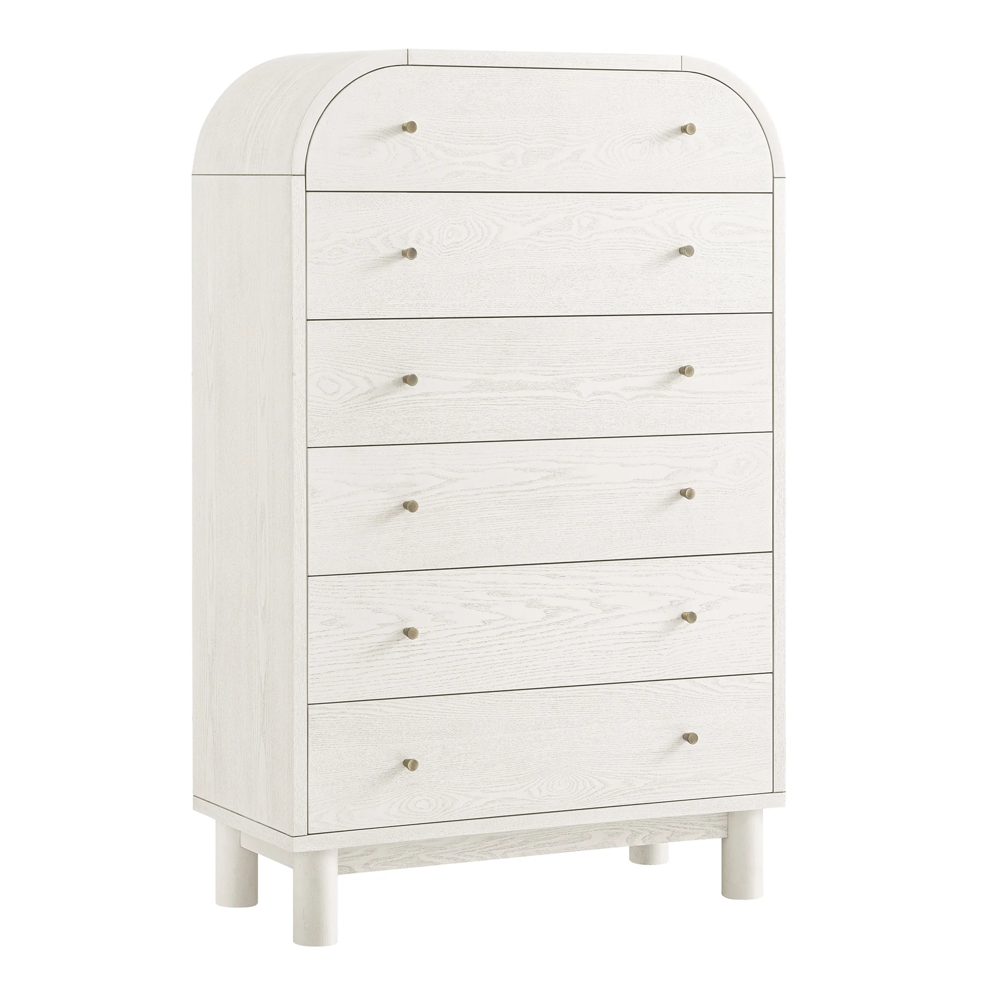 Maude Tall Chest, Washed White Ash - Image 9