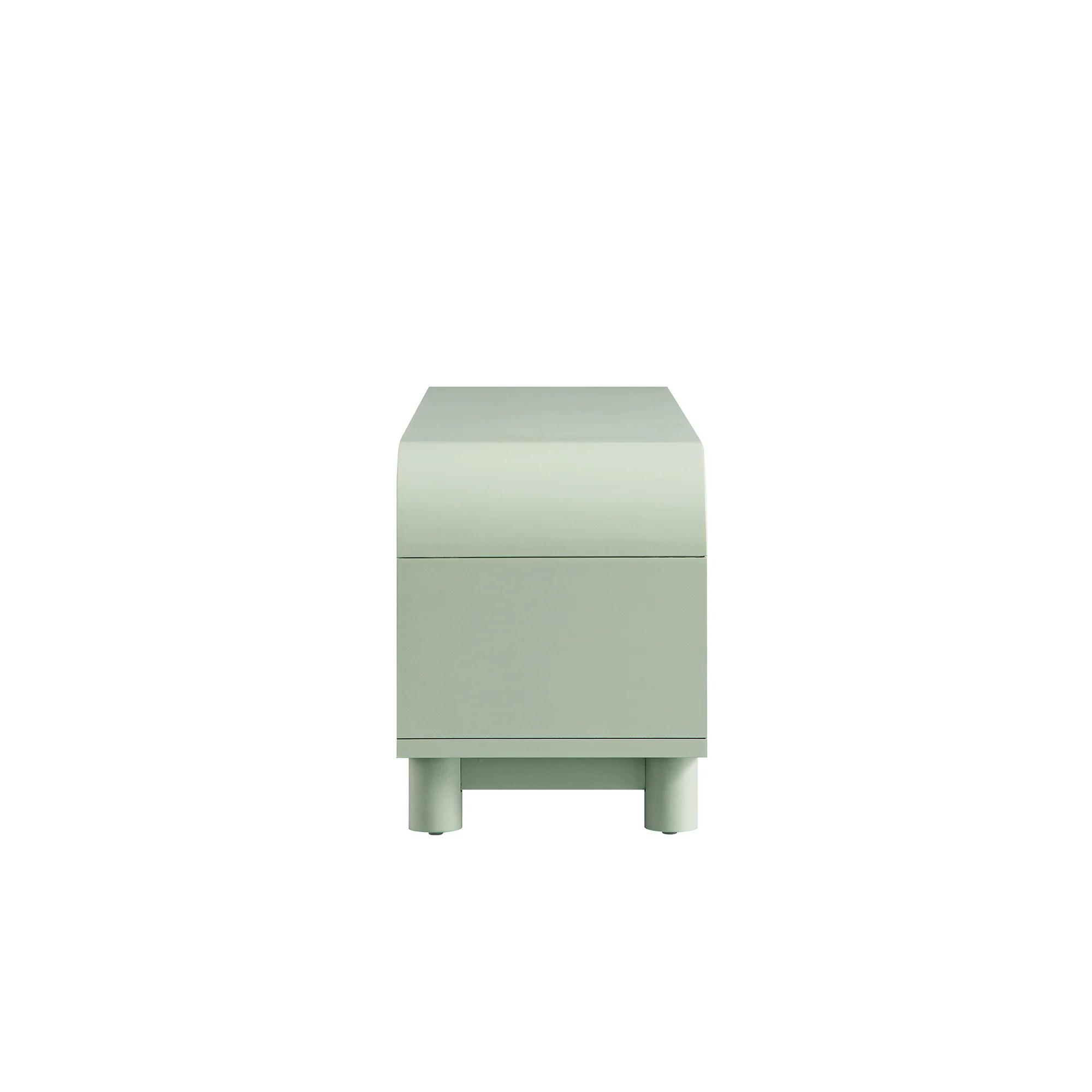 Maude TV Unit, Muted Pistachio Ash with Raffia - Image 7