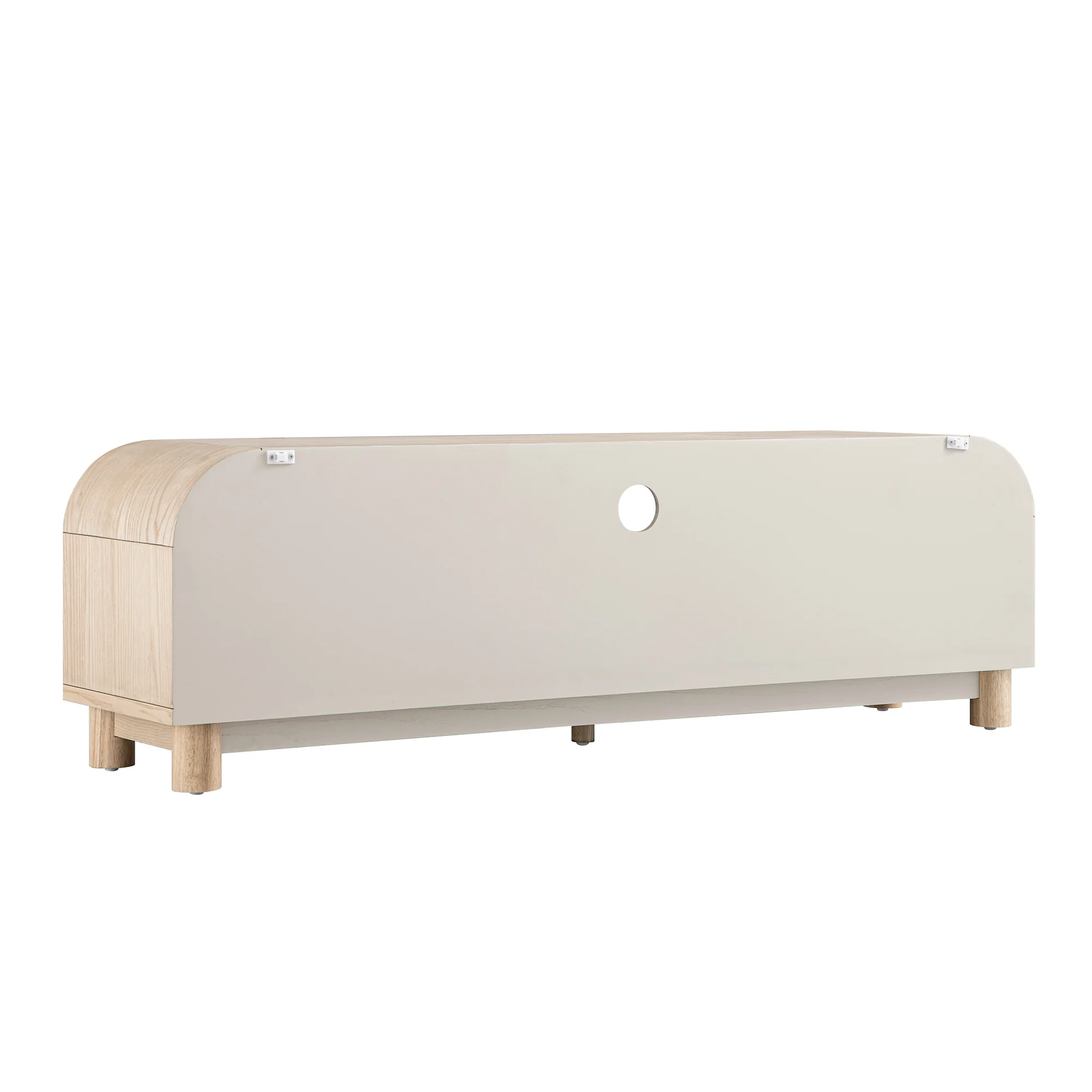 Maude TV Unit, Natural Ash with Raffia - Image 8