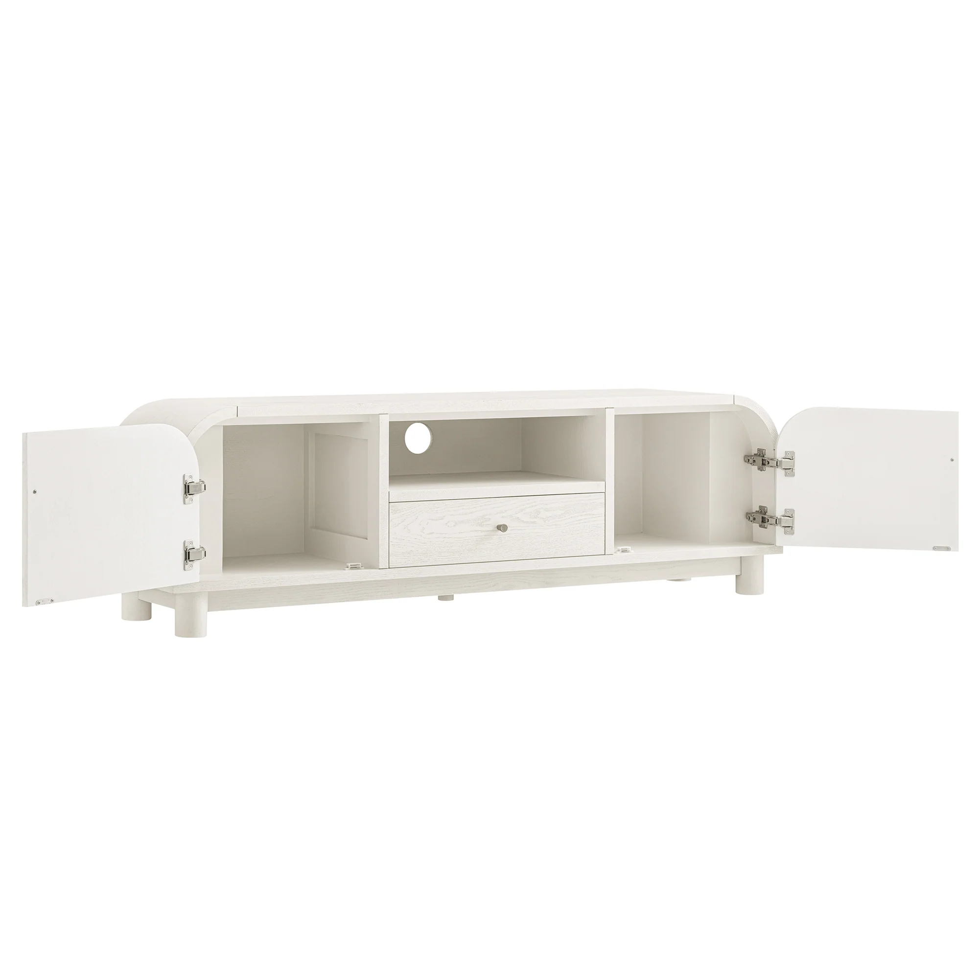 Maude TV Unit, Washed White Ash - Image 11