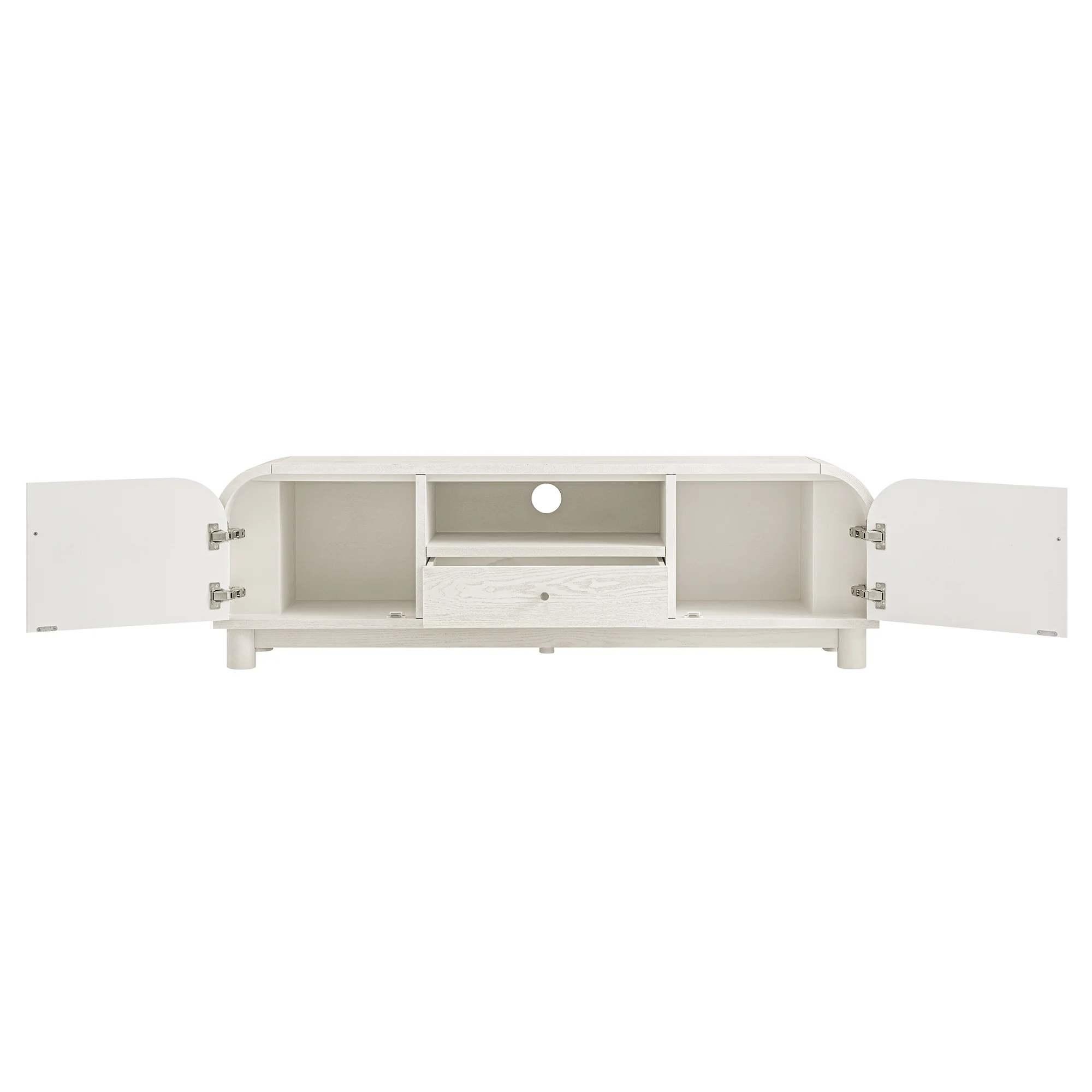 Maude TV Unit, Washed White Ash - Image 12