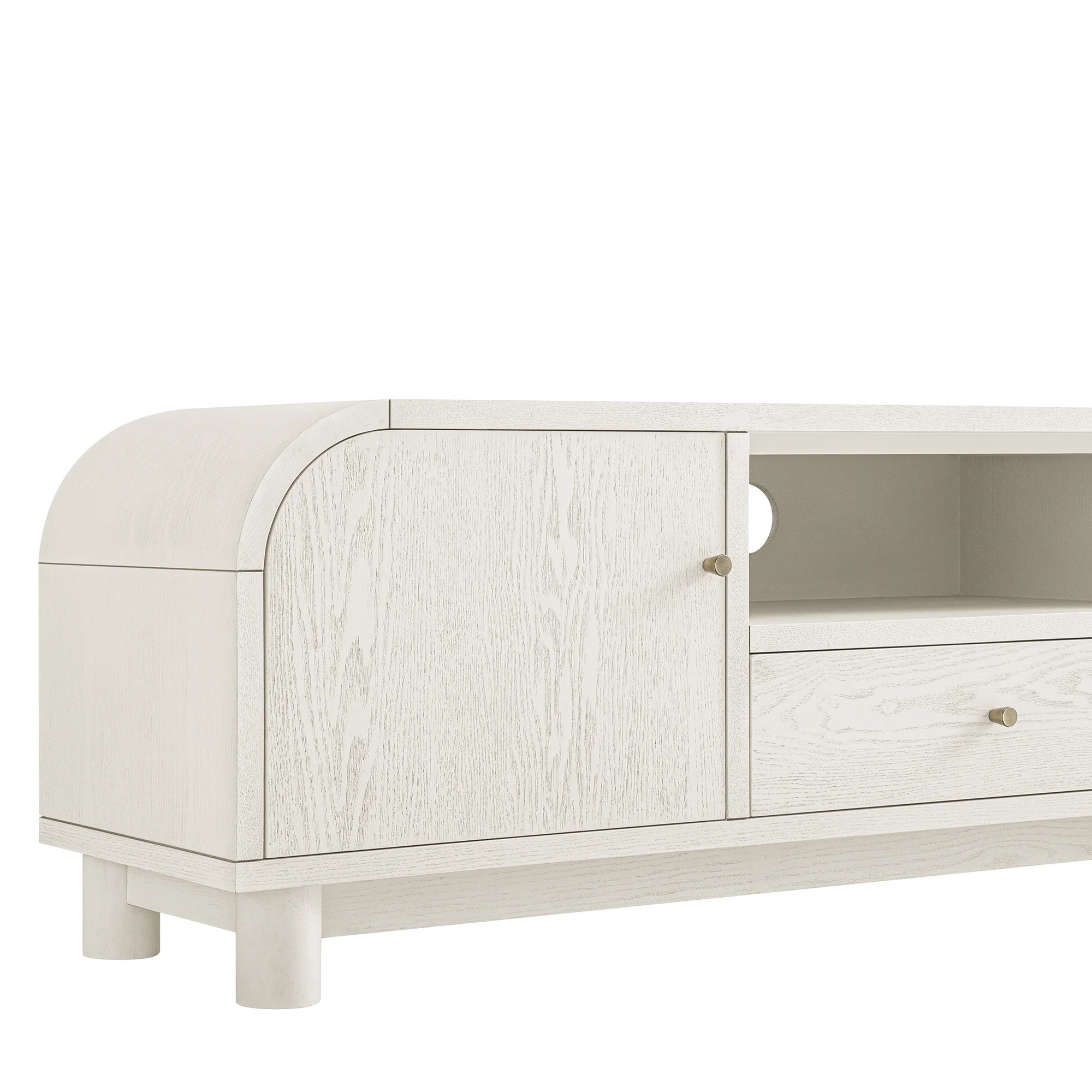 Maude TV Unit, Washed White Ash - Image 14