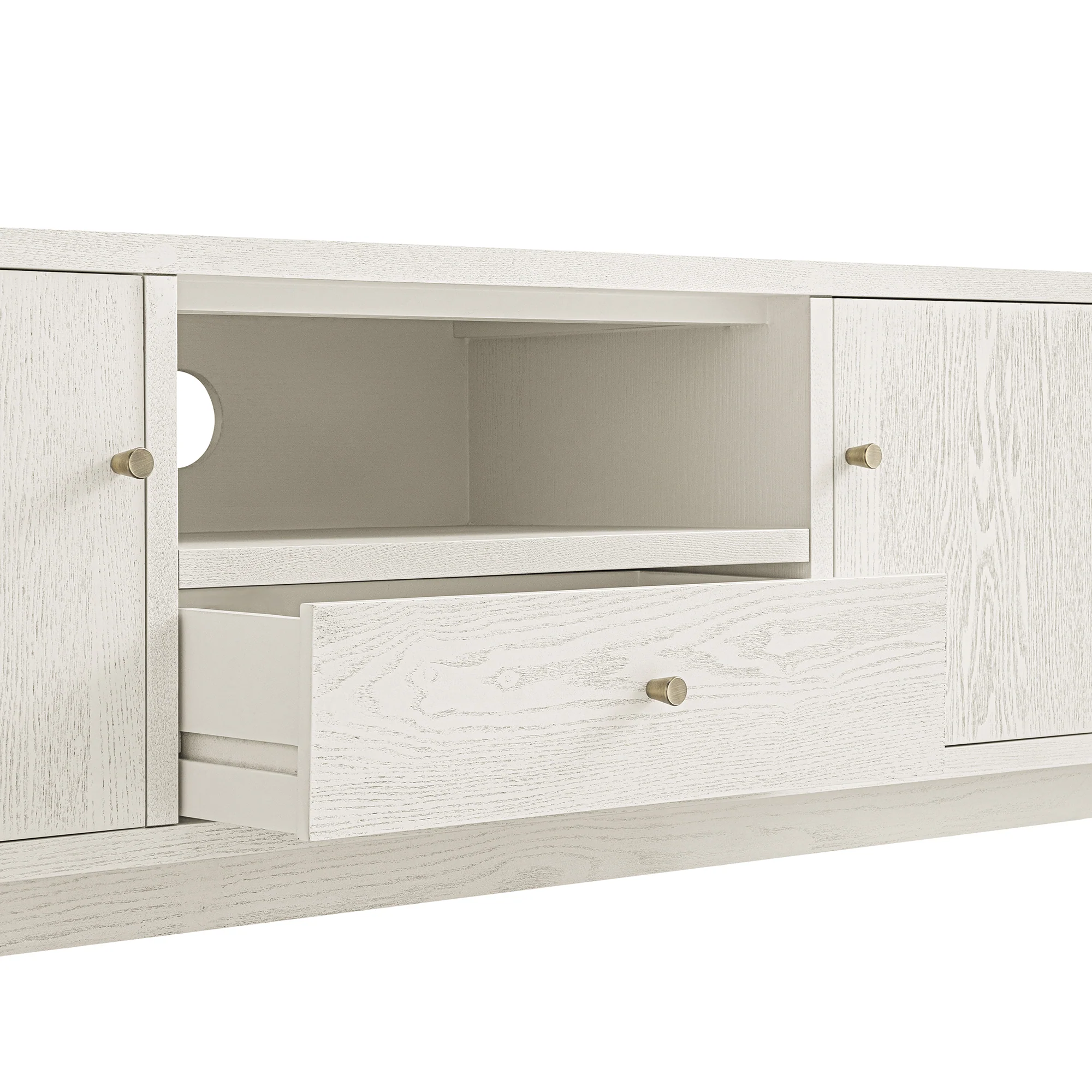 Maude TV Unit, Washed White Ash - Image 15