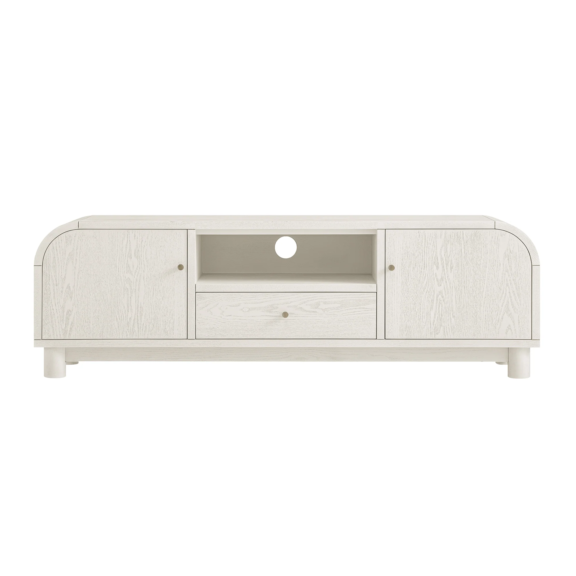 Maude TV Unit, Washed White Ash - Image 7