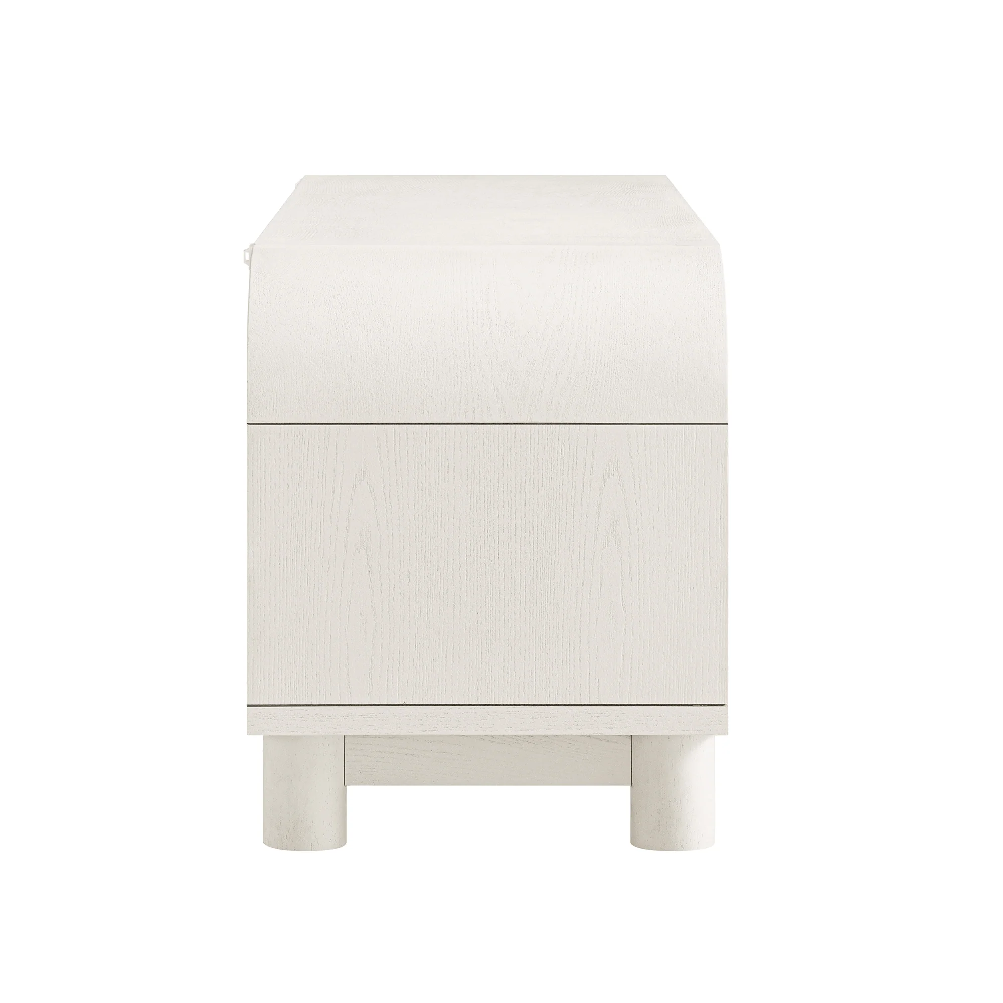 Maude TV Unit, Washed White Ash with Raffia - Image 13