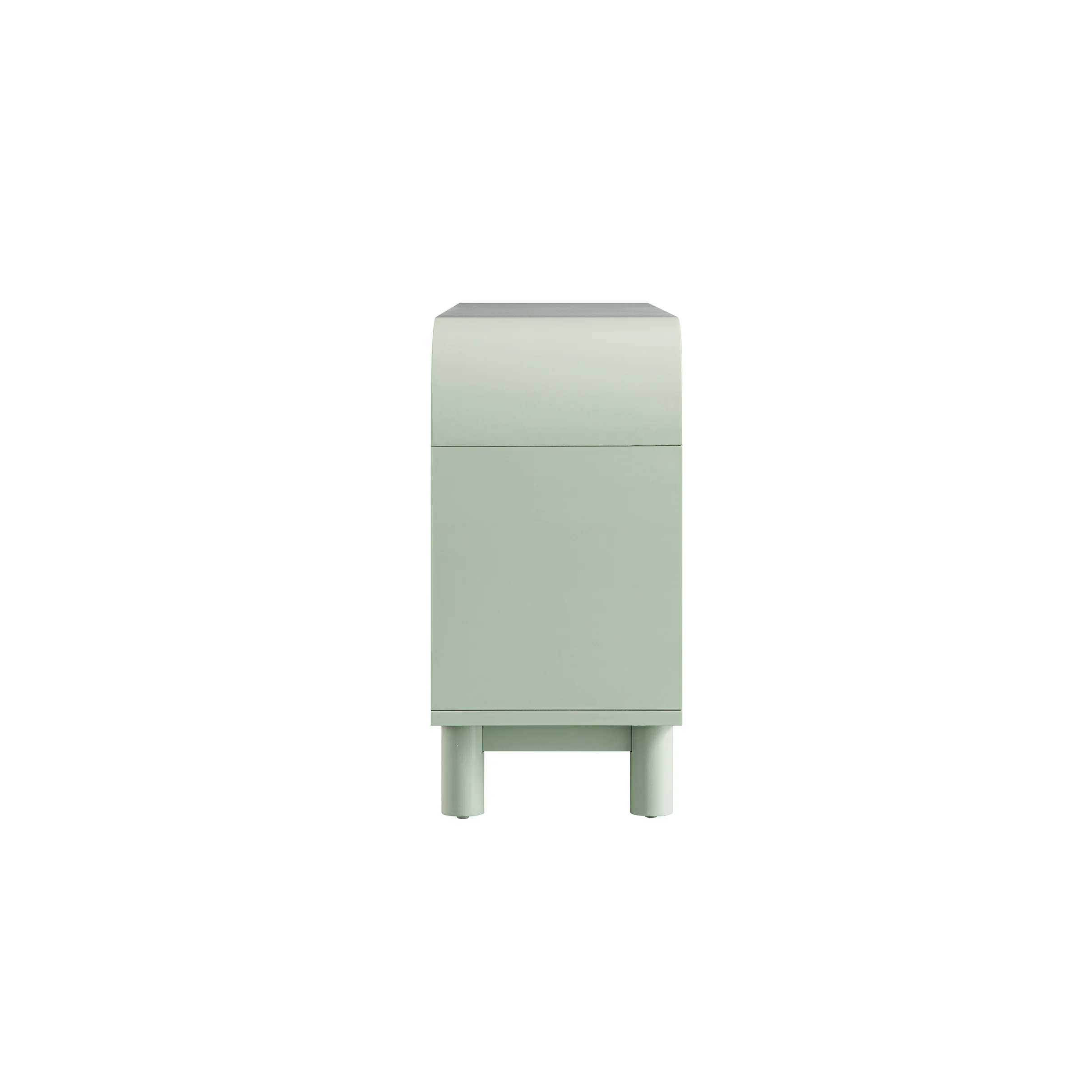 Maude Wide 3-Drawer Sideboard, Muted Pistachio Ash with Raffia - Image 6