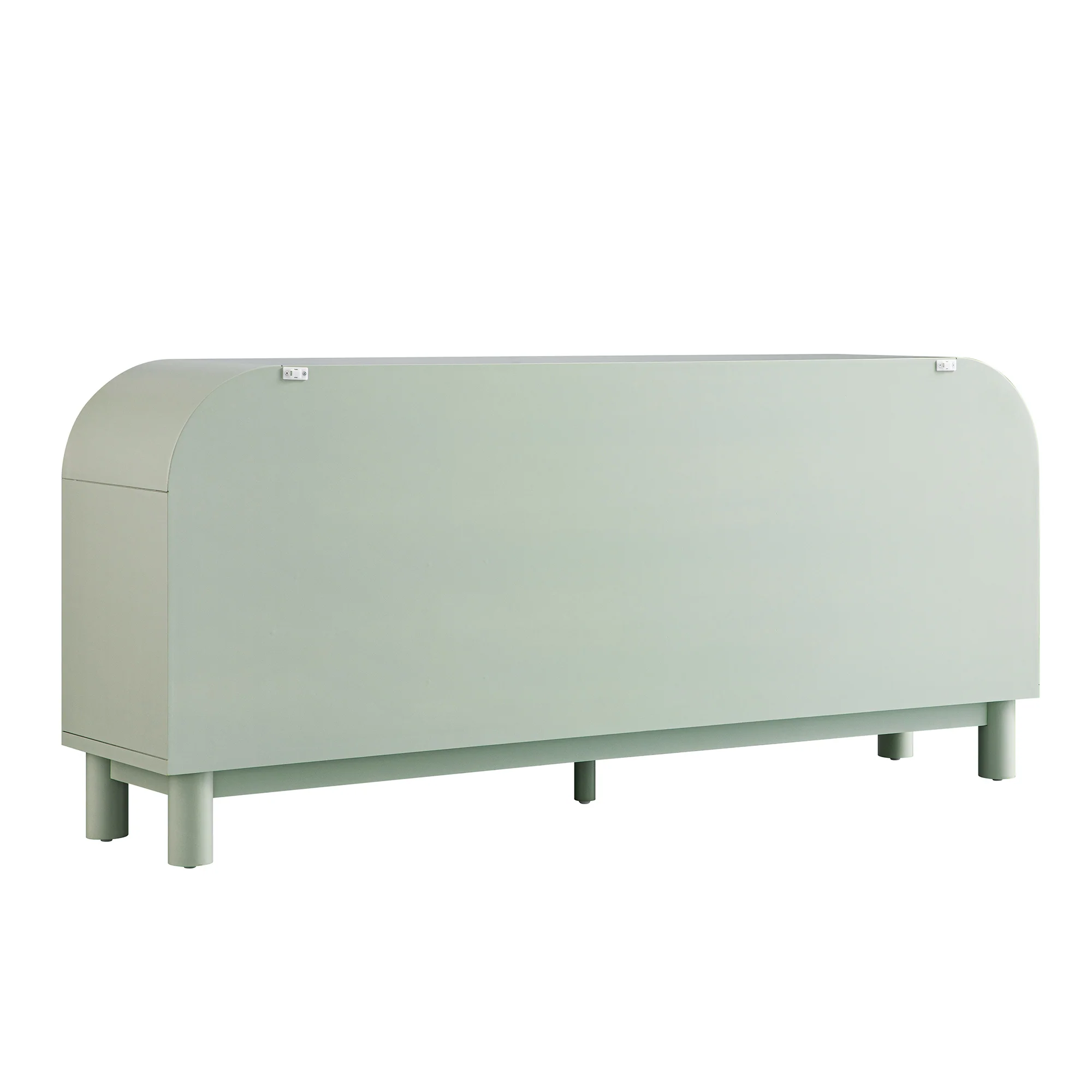 Maude Wide 3-Drawer Sideboard, Muted Pistachio Ash with Raffia - Image 7
