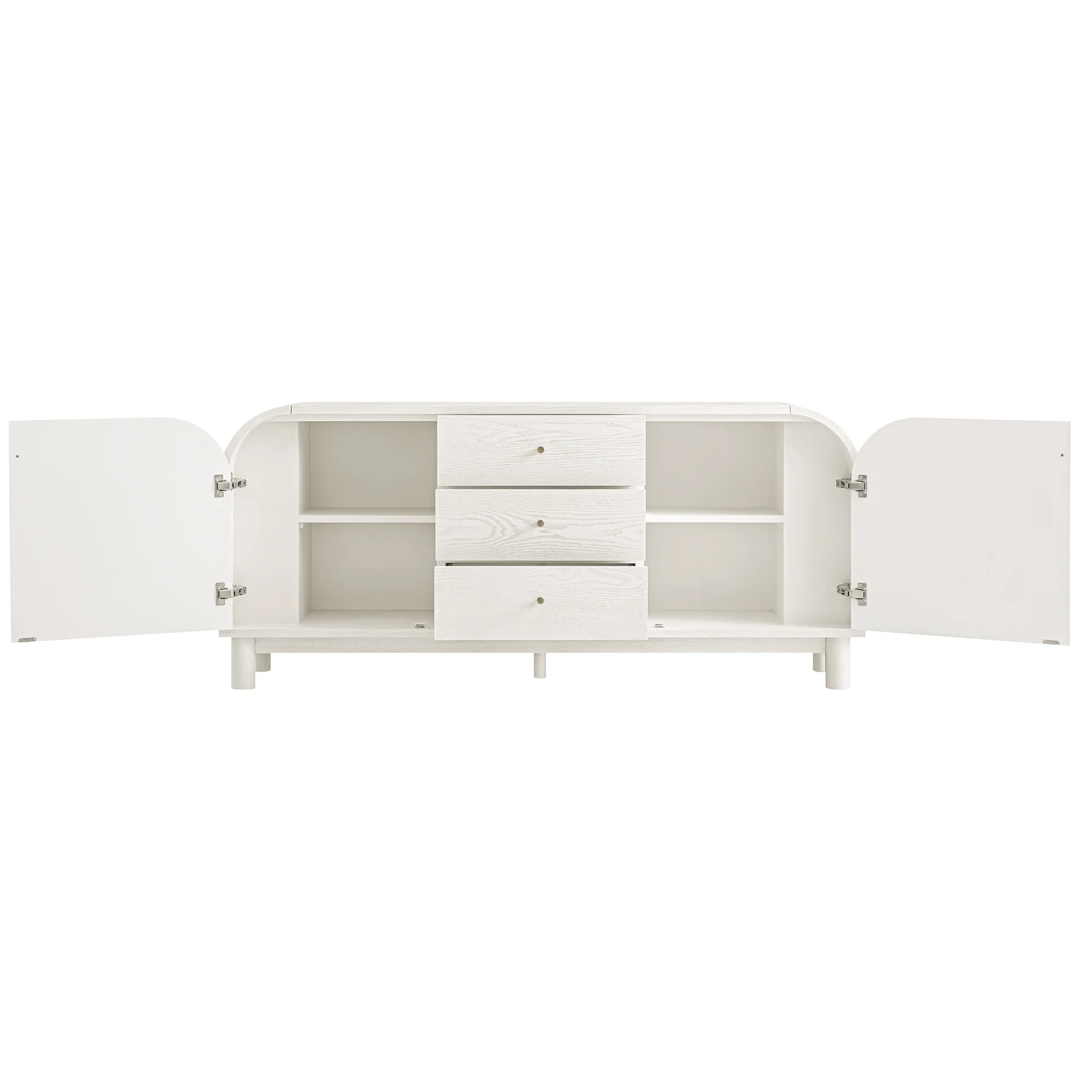 Maude Wide 3-Drawer Sideboard, Washed White Ash - Image 10