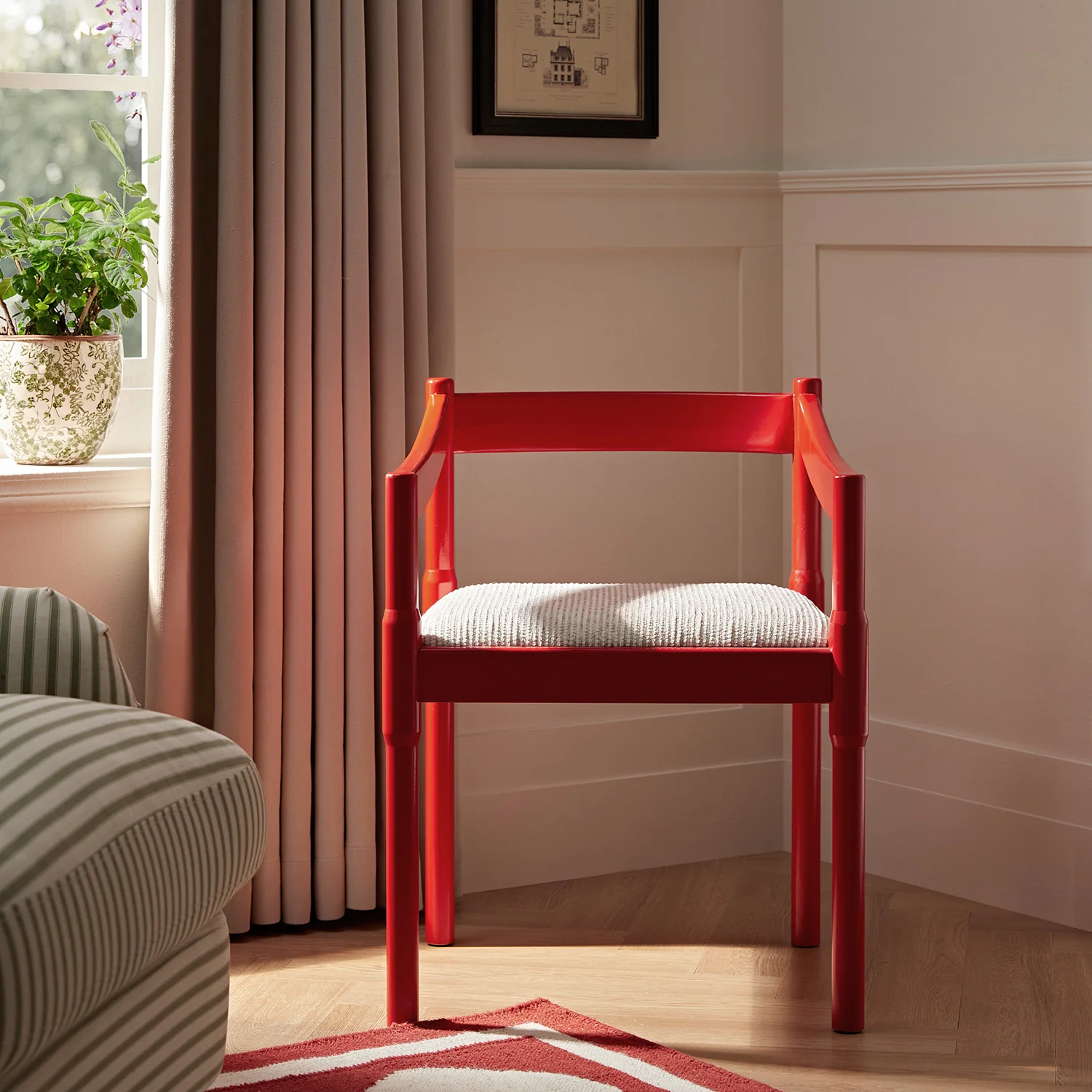 Minley 2-in-1 Carver Chair, Red High Gloss - Image 2